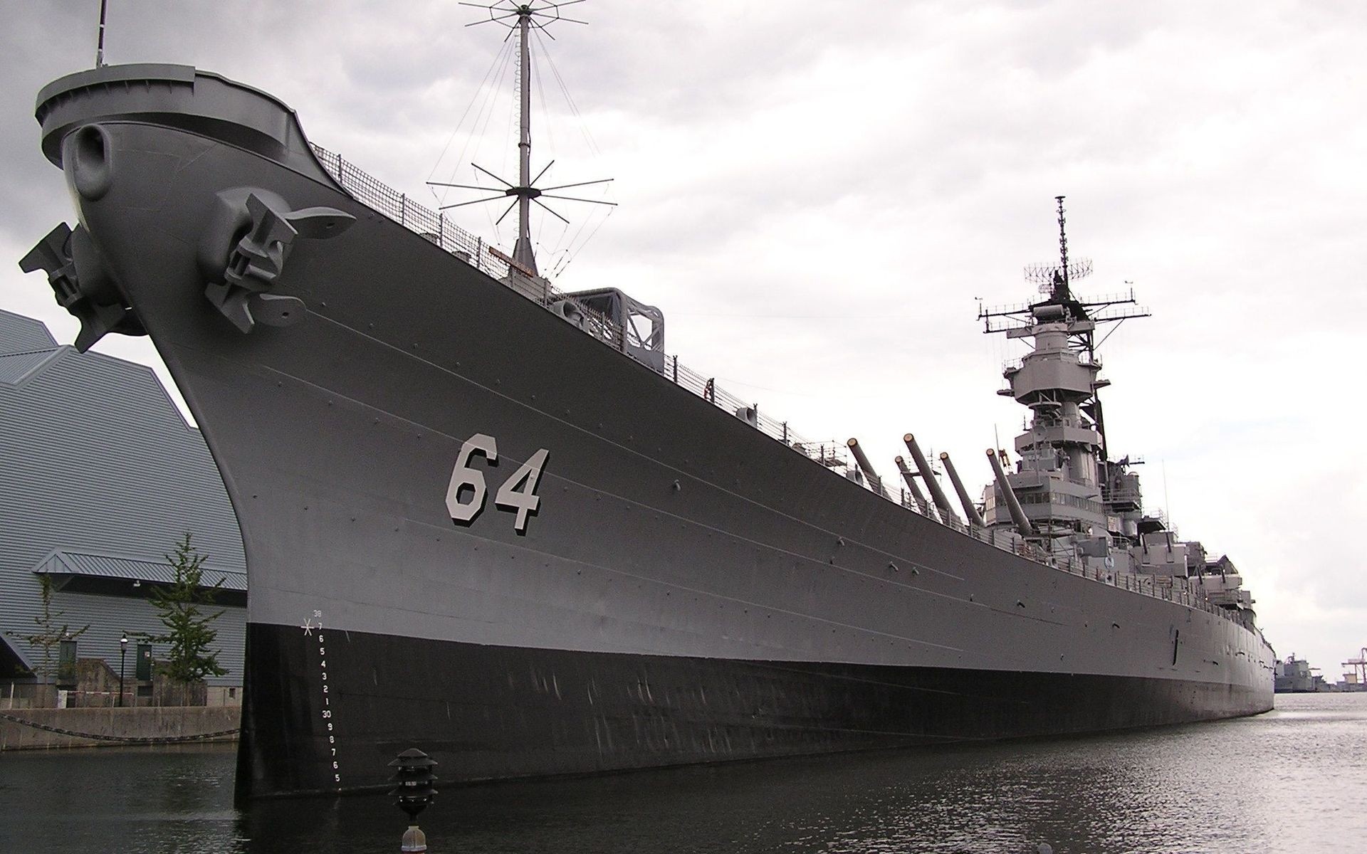 General 1920x1200 Battleships water military vehicle military vehicle warship USS Wisconsin