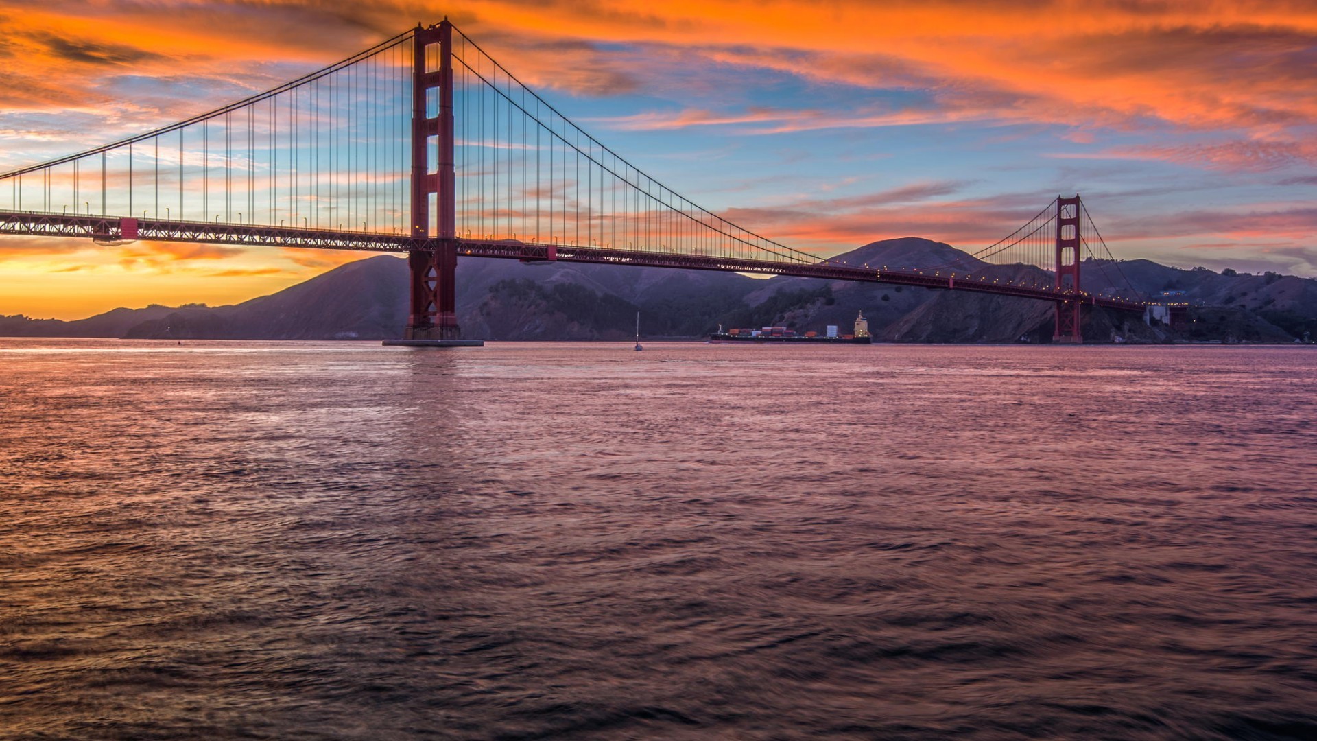 General 1920x1080 HDR Golden Gate Bridge USA sky bridge suspension bridge