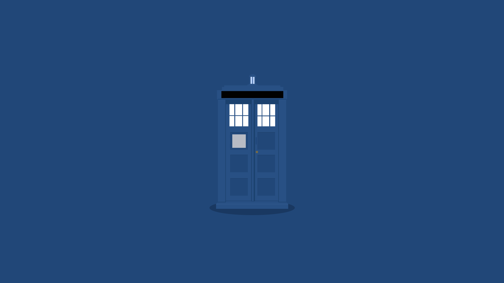 General 1920x1080 police boxes minimalism TARDIS Doctor Who blue blue background TV series simple background science fiction