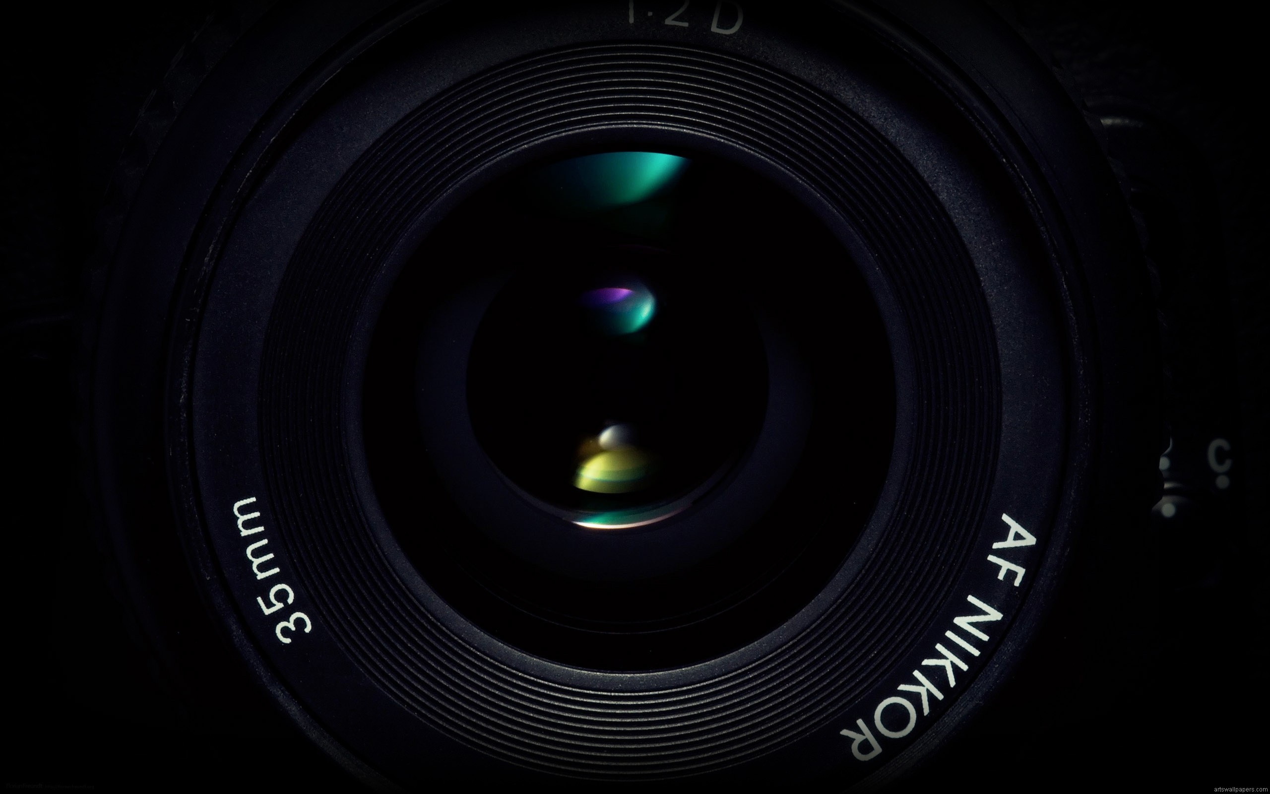 General 2560x1600 lens camera numbers nikkor technology dark black macro cyan closeup