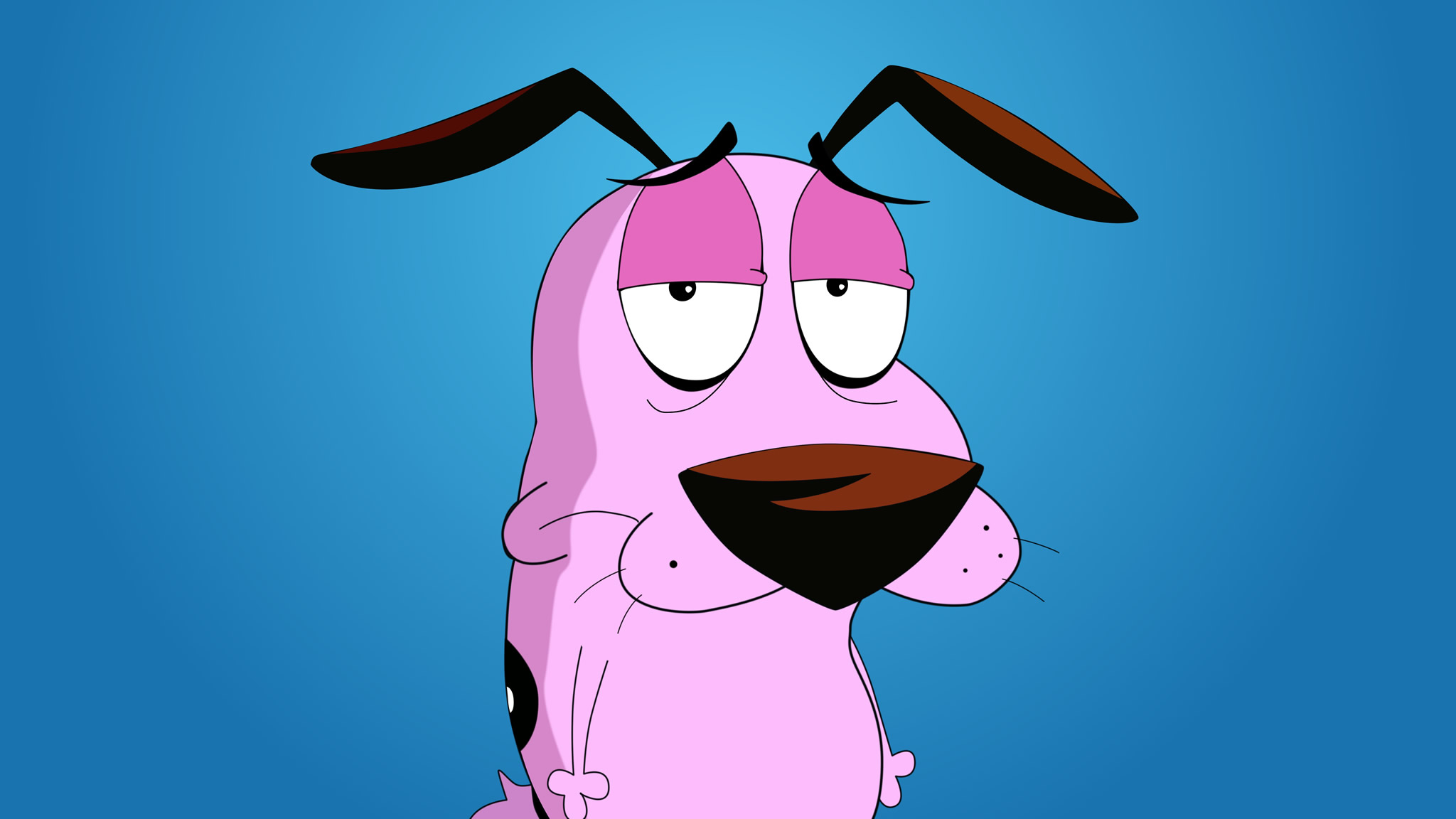 General 2048x1152 cartoon Courage the Cowardly Dog blue background