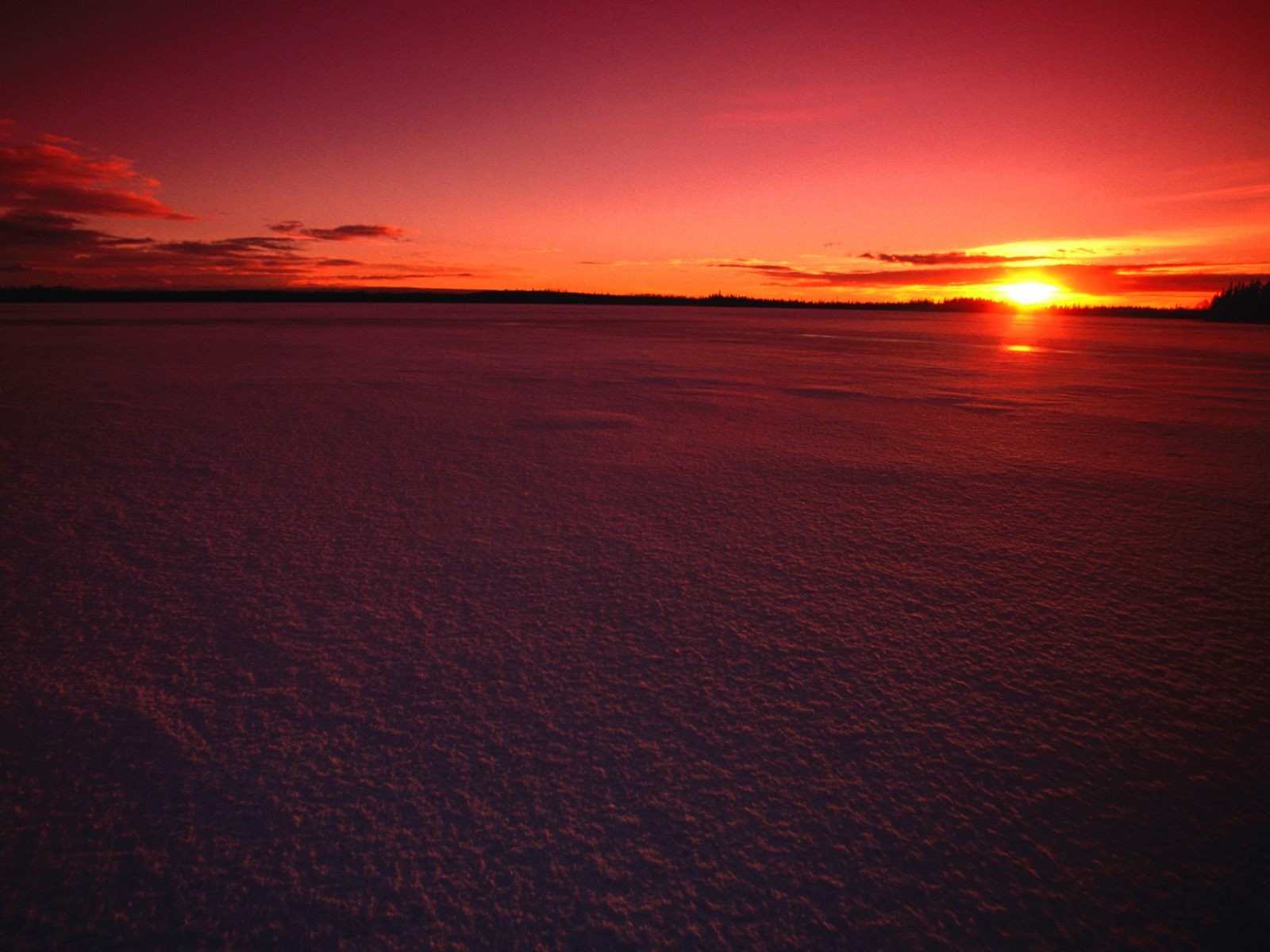 General 1600x1200 sunset landscape plains purple sky snow nature