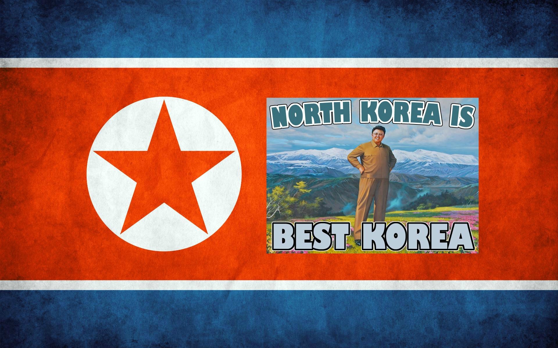 General 1920x1200 North Korea flag stars humor propaganda Kim Jong-Il