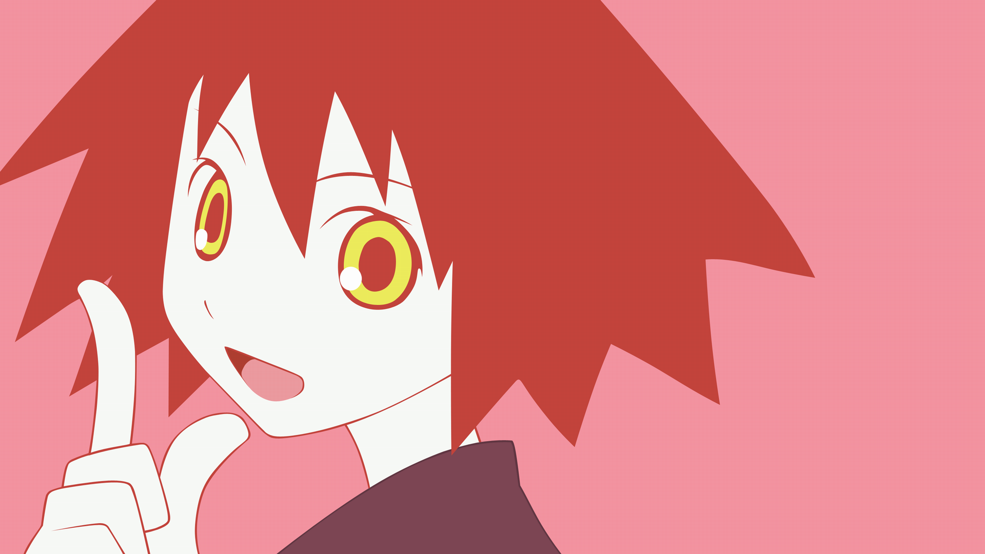 Anime 1920x1080 anime girls Sayonara Zetsubou Sensei anime colorful redhead yellow eyes open mouth