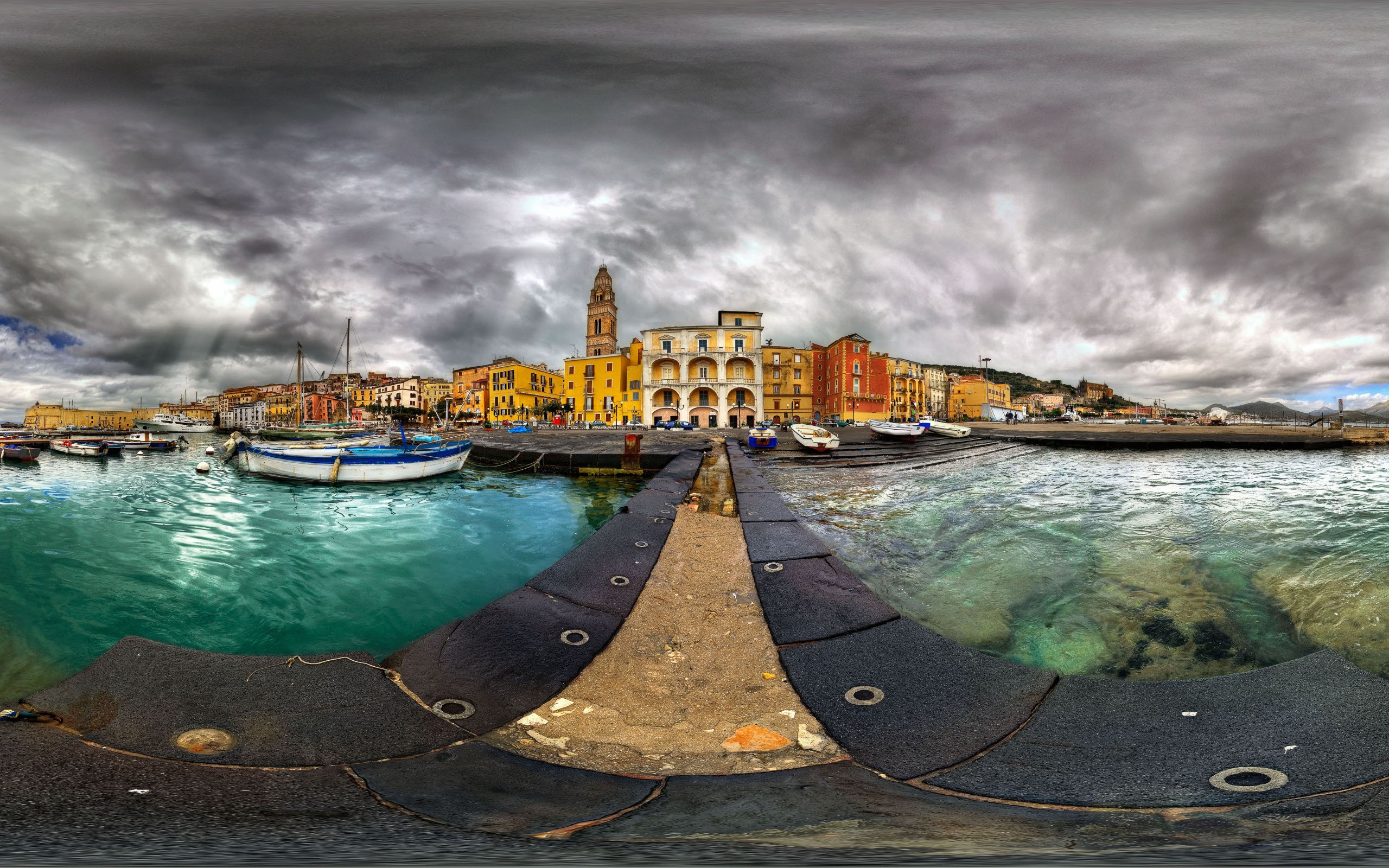 General 2560x1600 cityscape city sky boat fisheye lens water clouds HDR Italy Venice