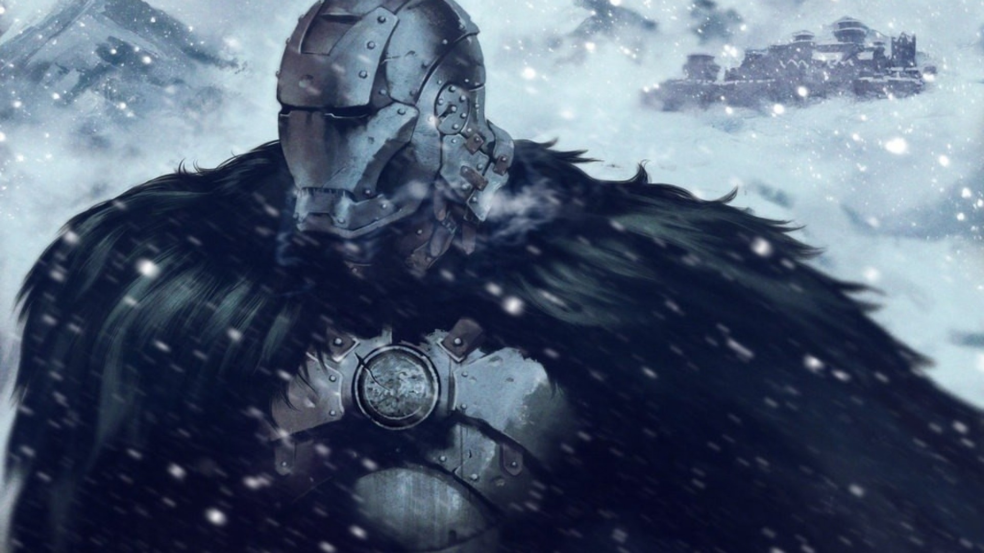 General 1920x1080 Game of Thrones Iron Man crossover snow House Stark fantasy art artwork fan art