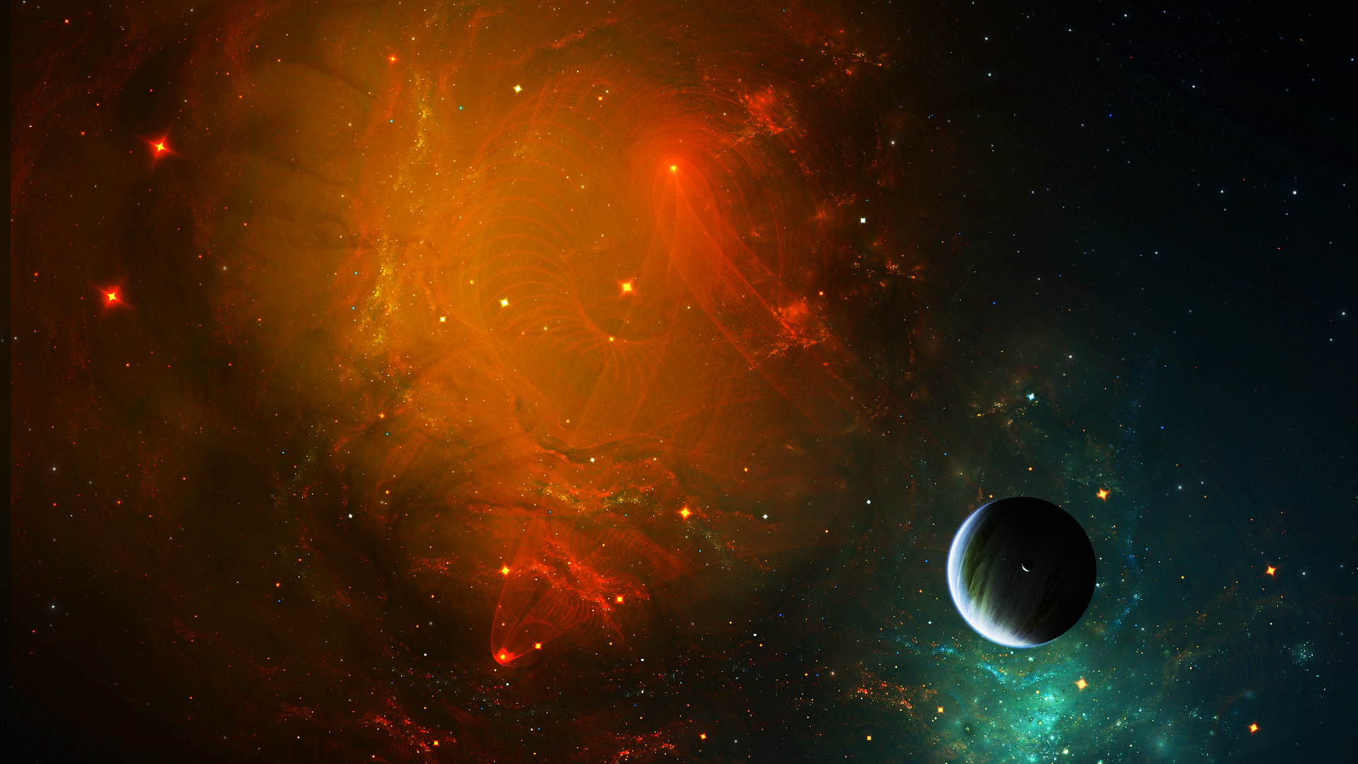 General 1920x1080 space space art planet stars
