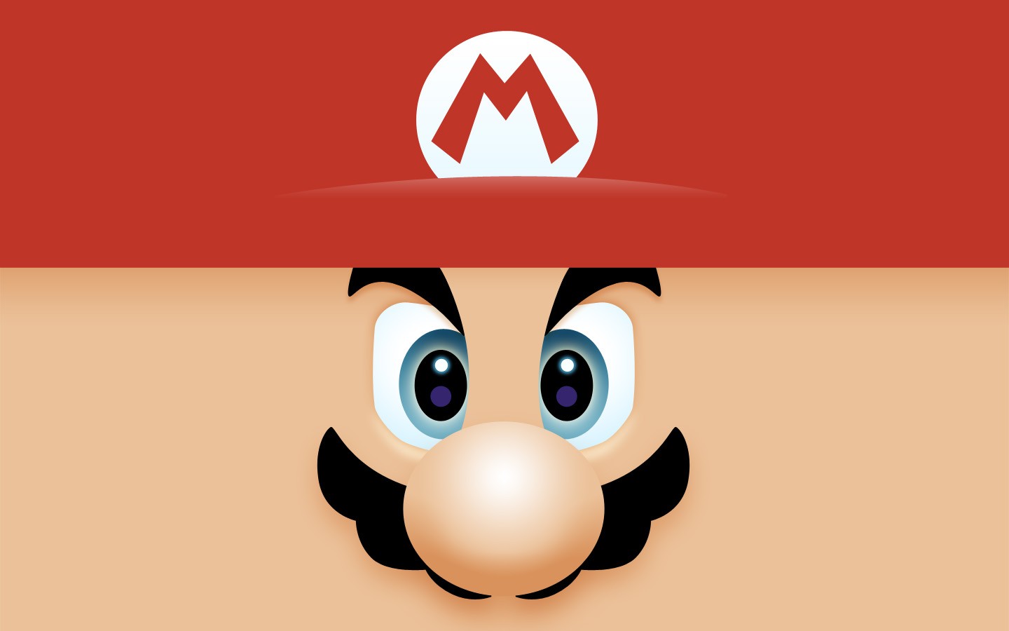 General 1440x900 digital art face Nintendo video games moustache video game art Mario closeup video game men fan art logo