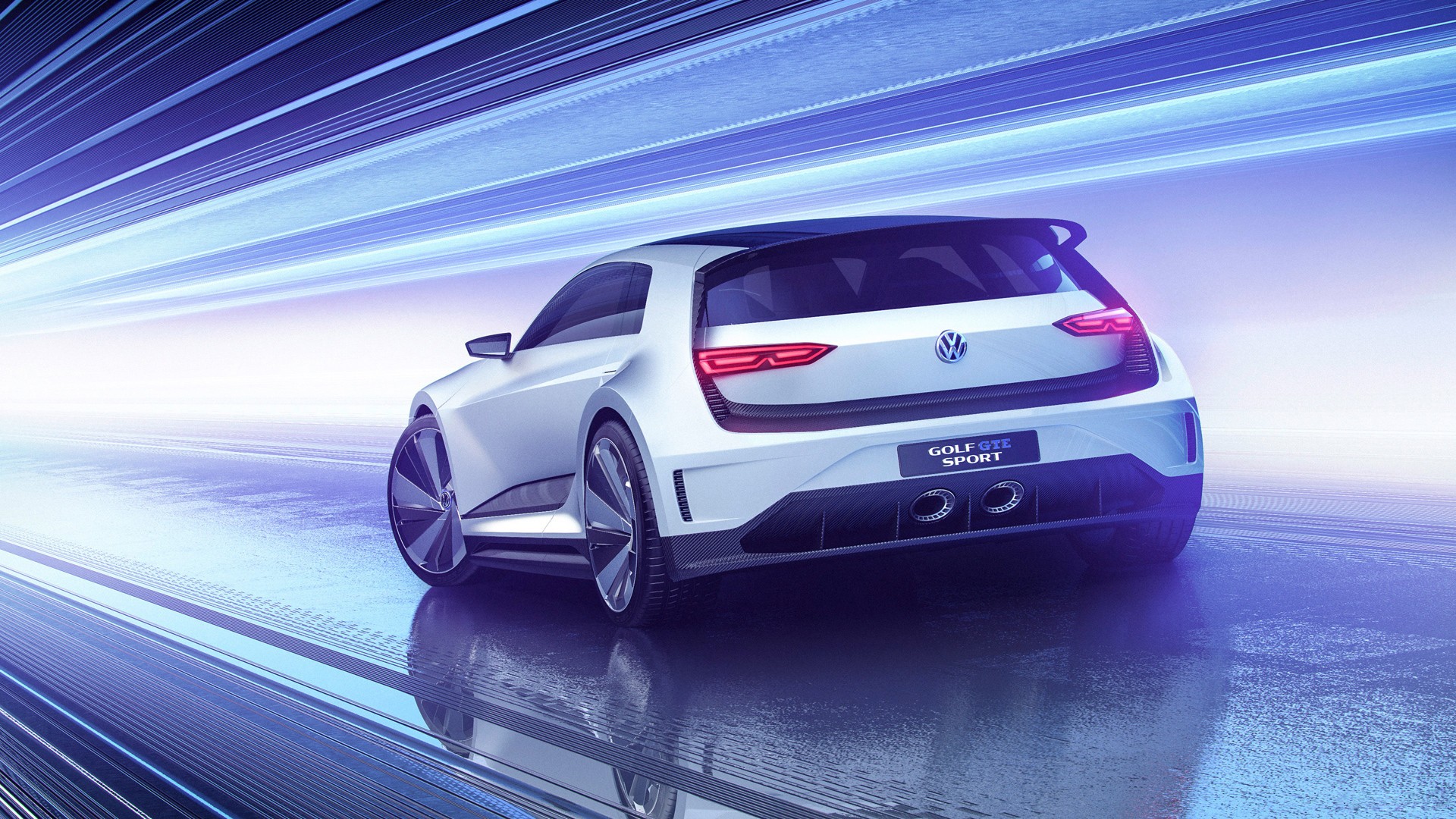 General 1920x1080 Volkswagen Golf GTE car Volkswagen vehicle silver cars reflection concept cars