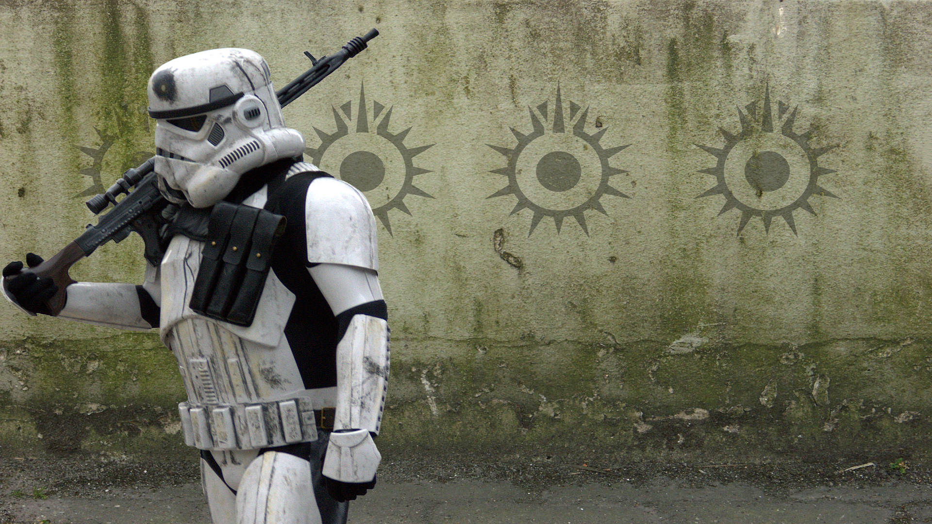 General 1920x1080 Star Wars cosplay stormtrooper Imperial Stormtrooper Imperial Forces wall weapon
