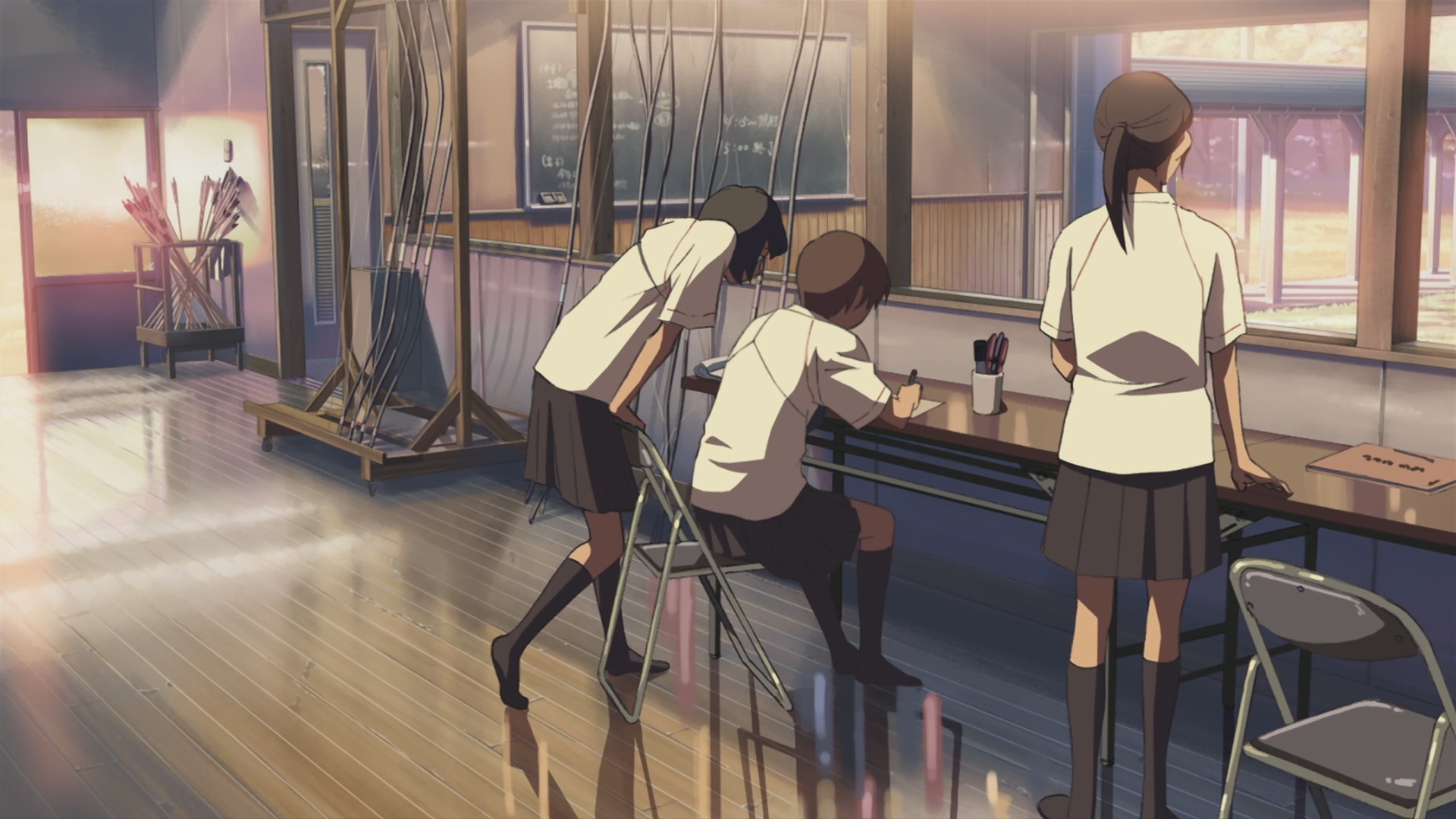 Anime 1920x1080 5 Centimeters Per Second anime indoors anime girls anime boys Makoto Shinkai 