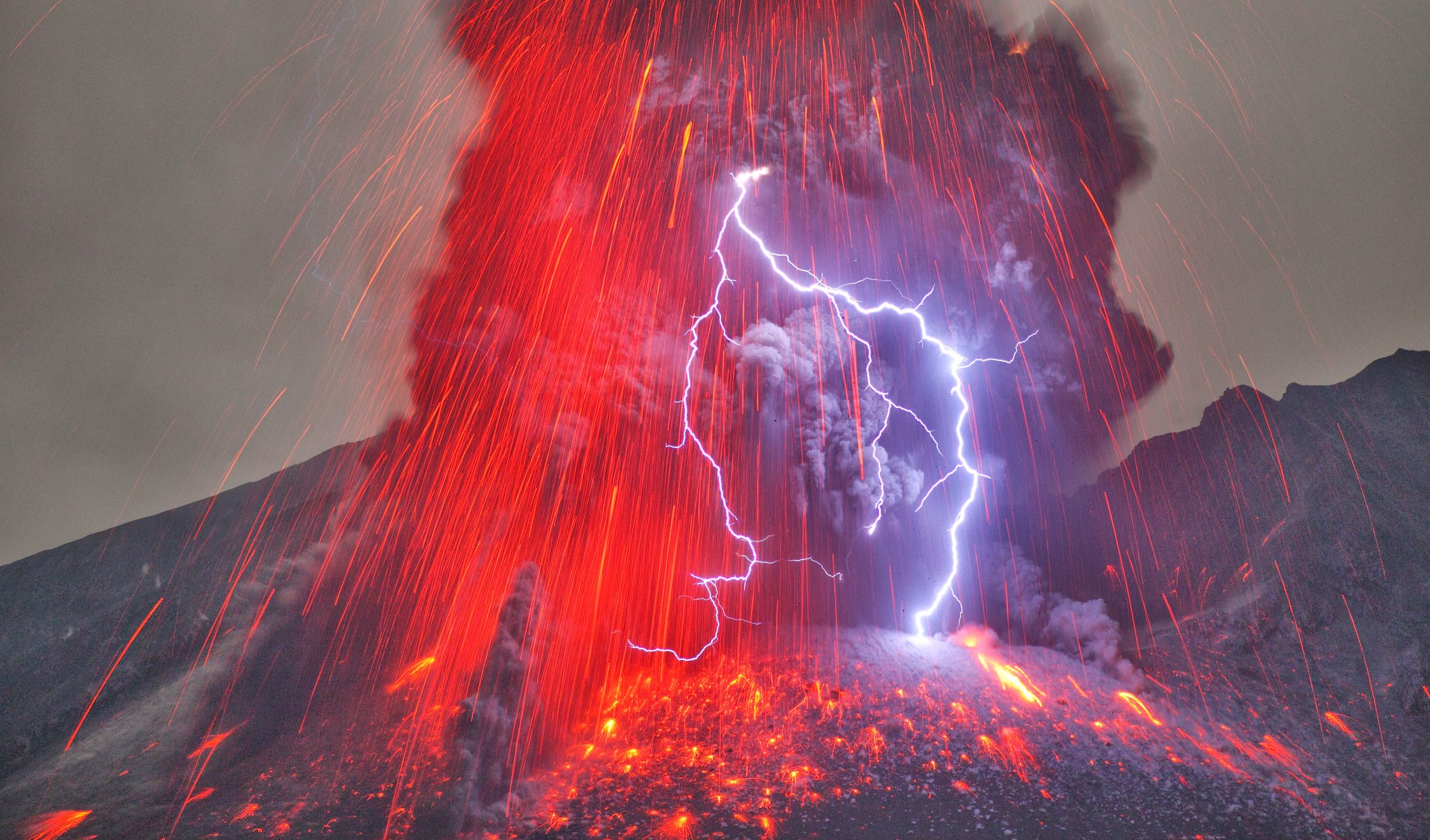 General 2560x1505 volcano digital art nature landscape