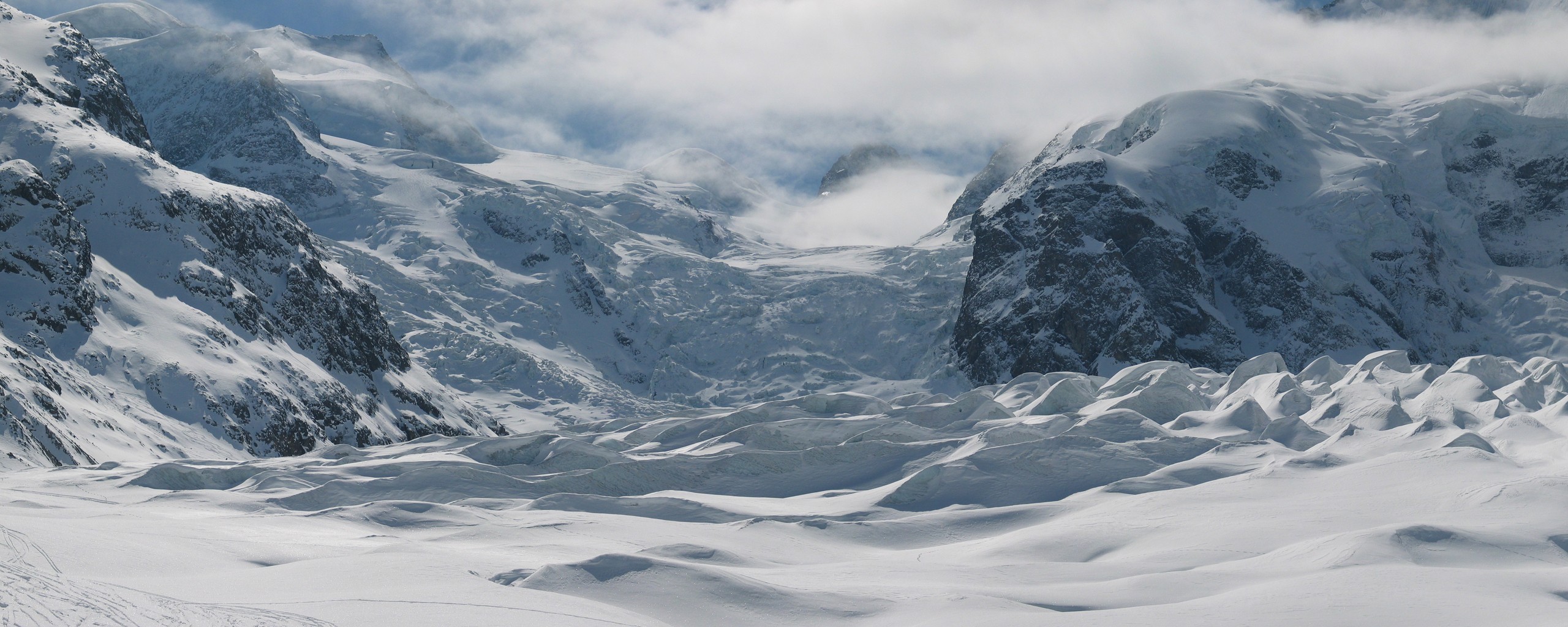 General 2560x1024 snow mountains Switzerland nature landscape snowy peak cold ice outdoors
