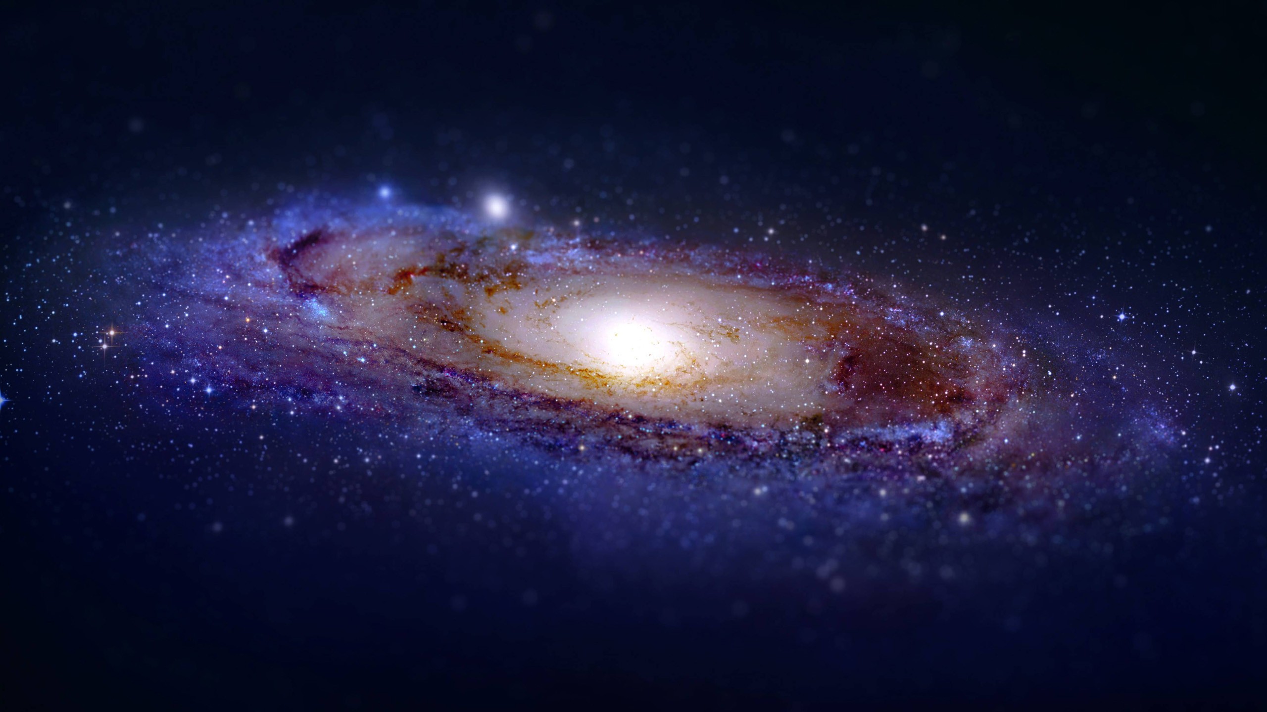 General 2560x1440 tilt shift galaxy space space art digital art Andromeda spiral galaxy
