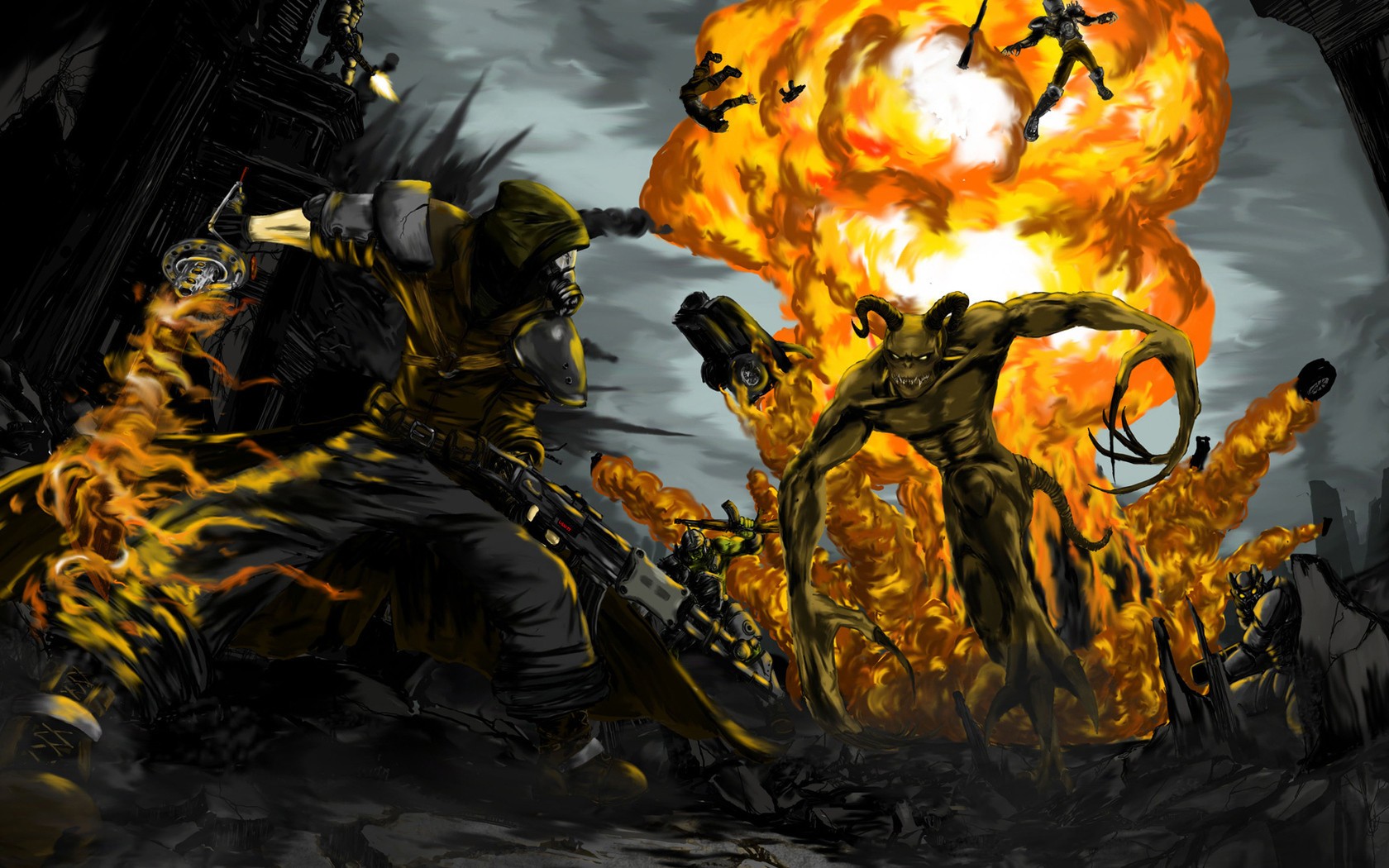 General 1680x1050 Fallout Fallout 3 apocalyptic video games explosion PC gaming video game art