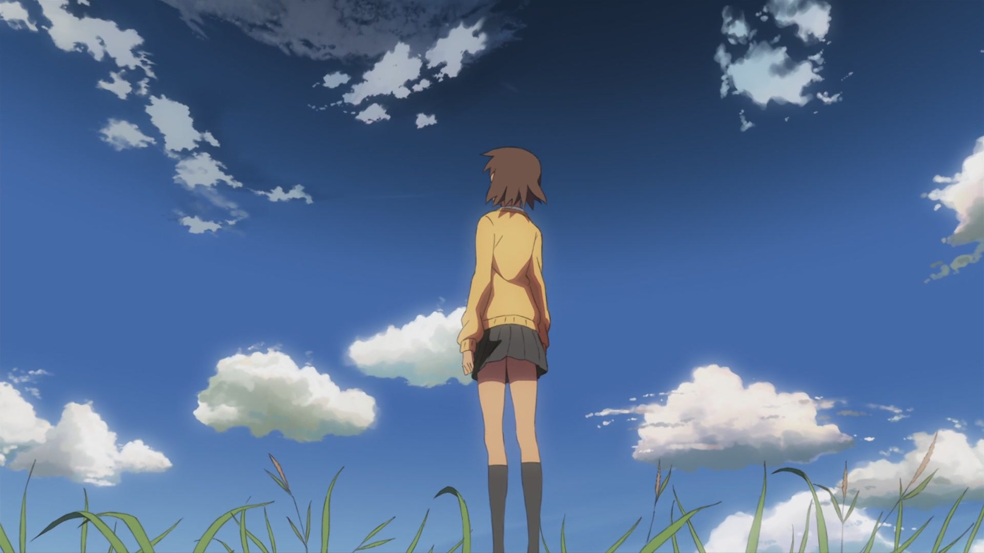 Anime 1920x1080 Makoto Shinkai  clouds anime girls anime sky women outdoors outdoors standing