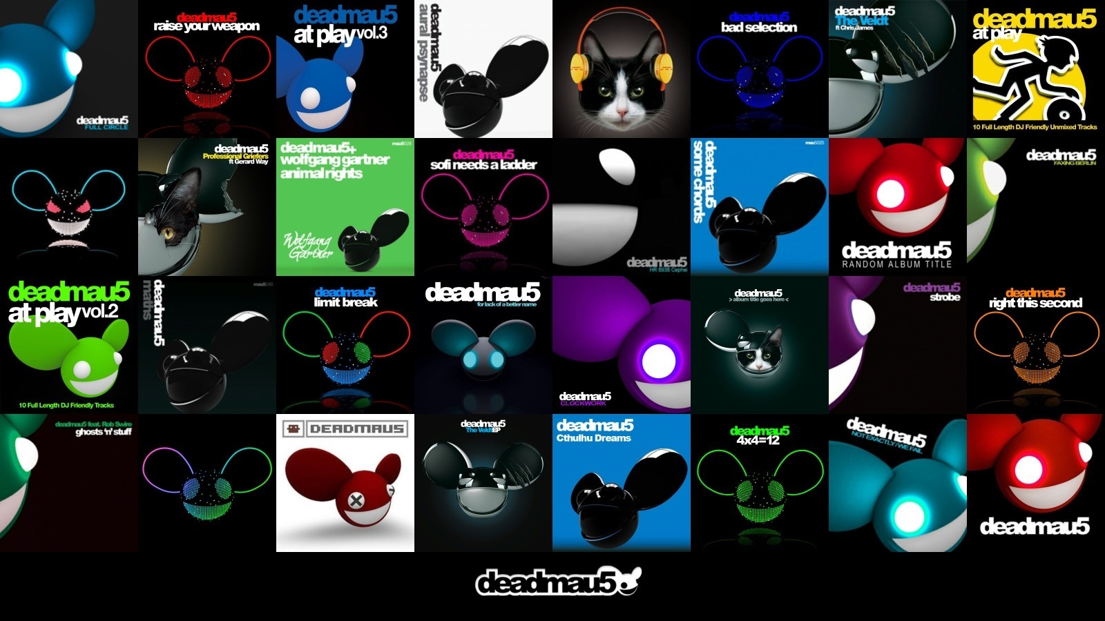 General 1600x900 Deadmau5 music DJ collage electronic music
