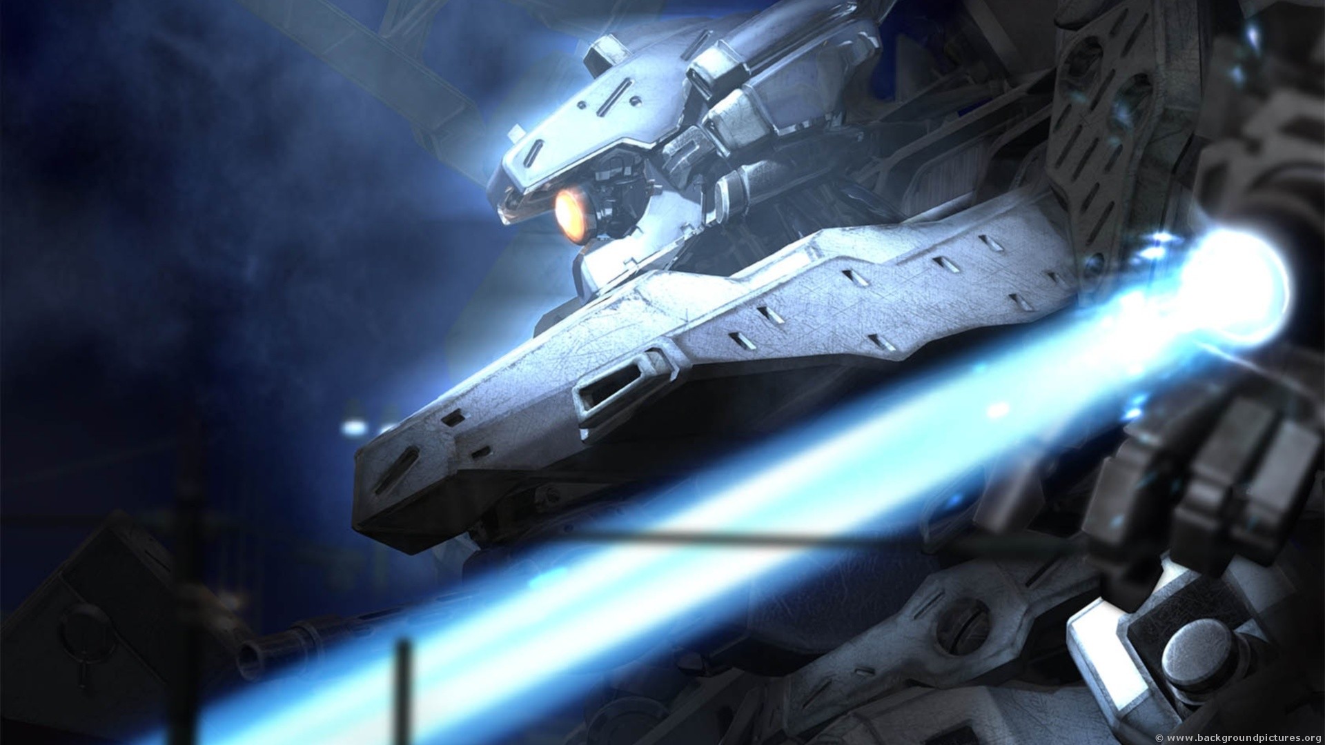 General 1920x1080 Armored Core anime blue background futuristic
