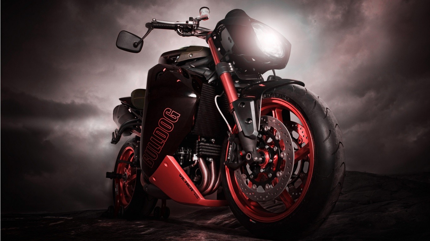 General 1366x768 motorcycle vehicle red Red Motorcycles