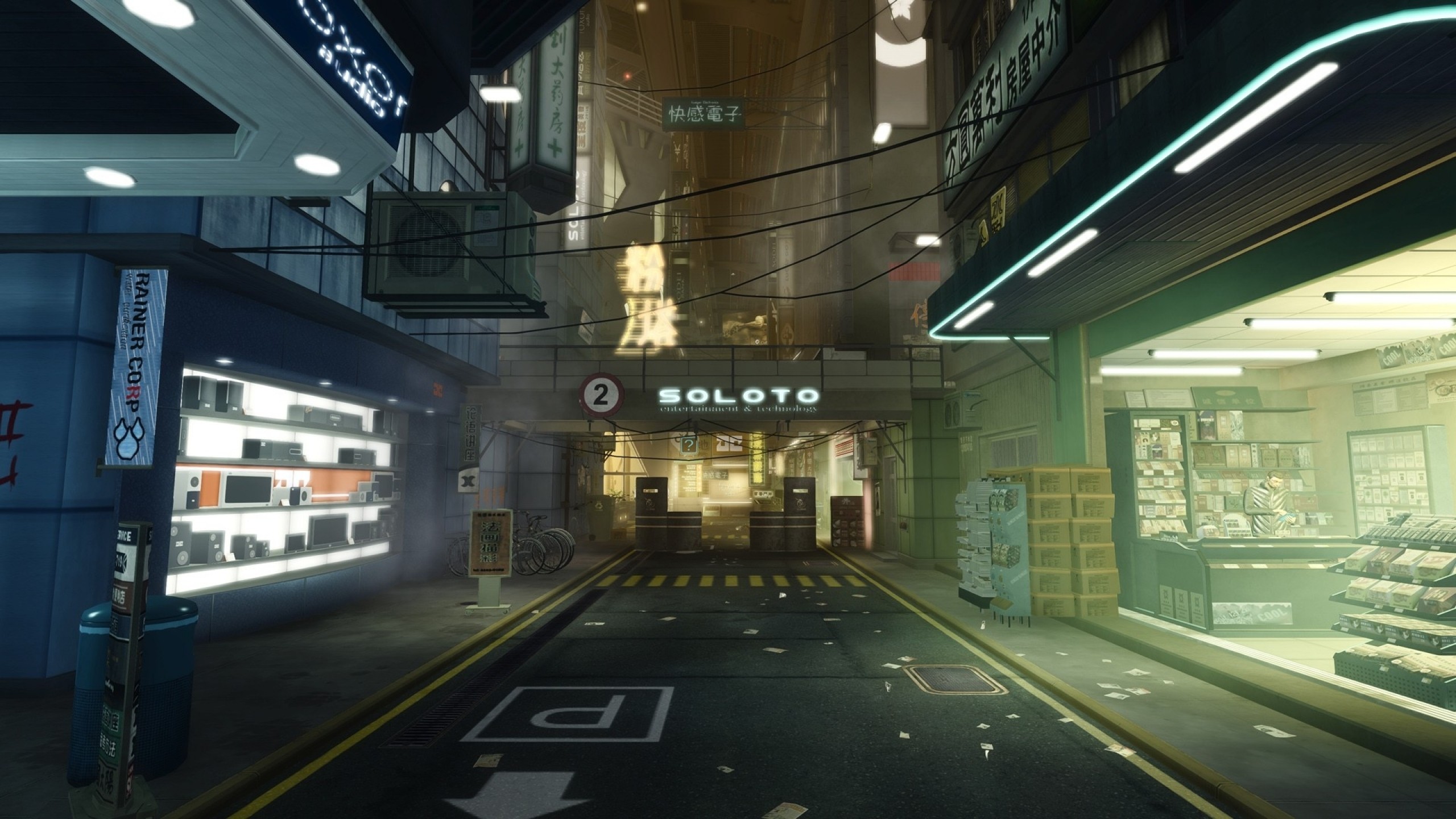 General 2560x1440 Deus Ex: Human Revolution video games urban city PC gaming