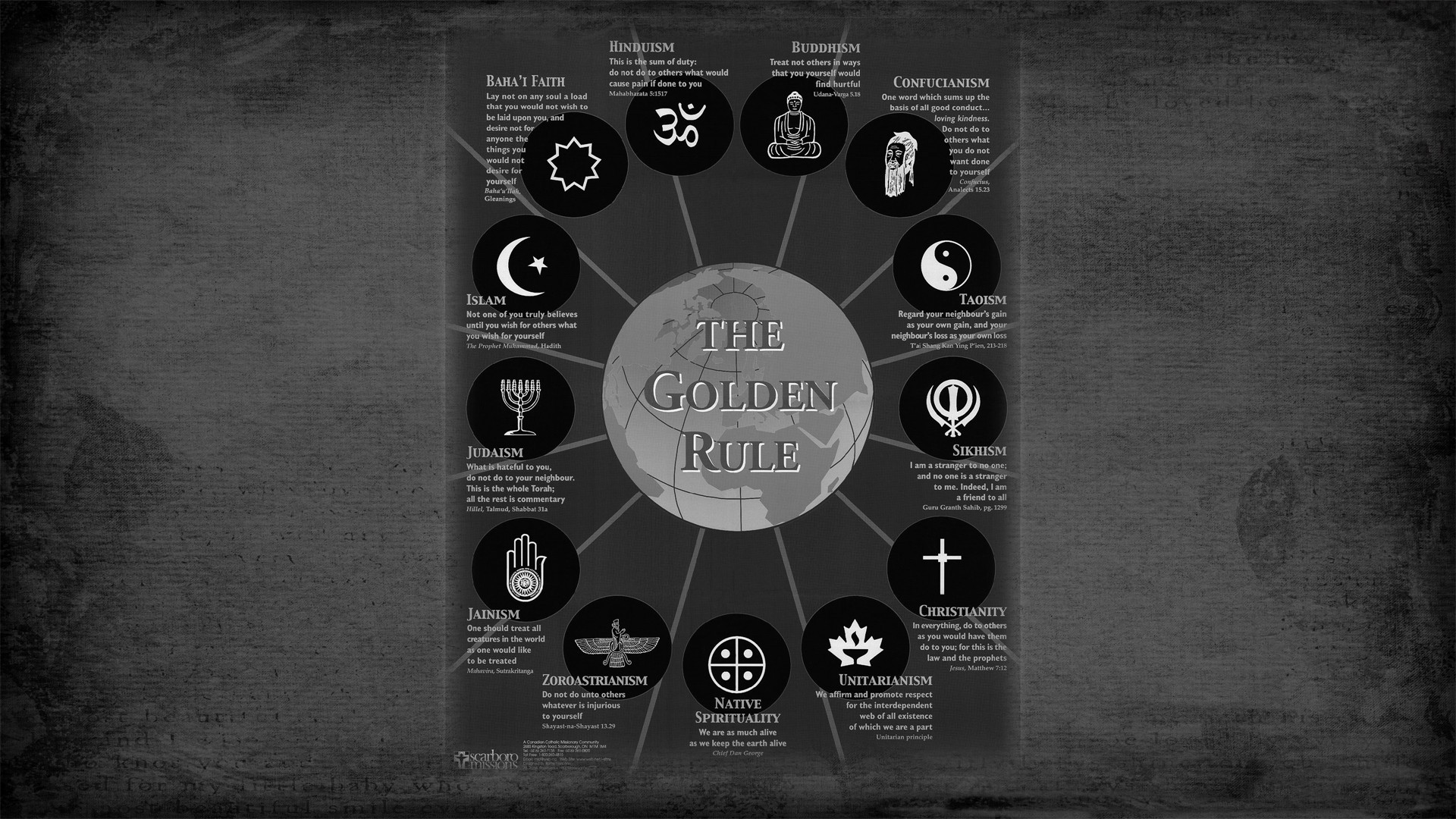 General 1920x1080 religion gray monochrome infographics
