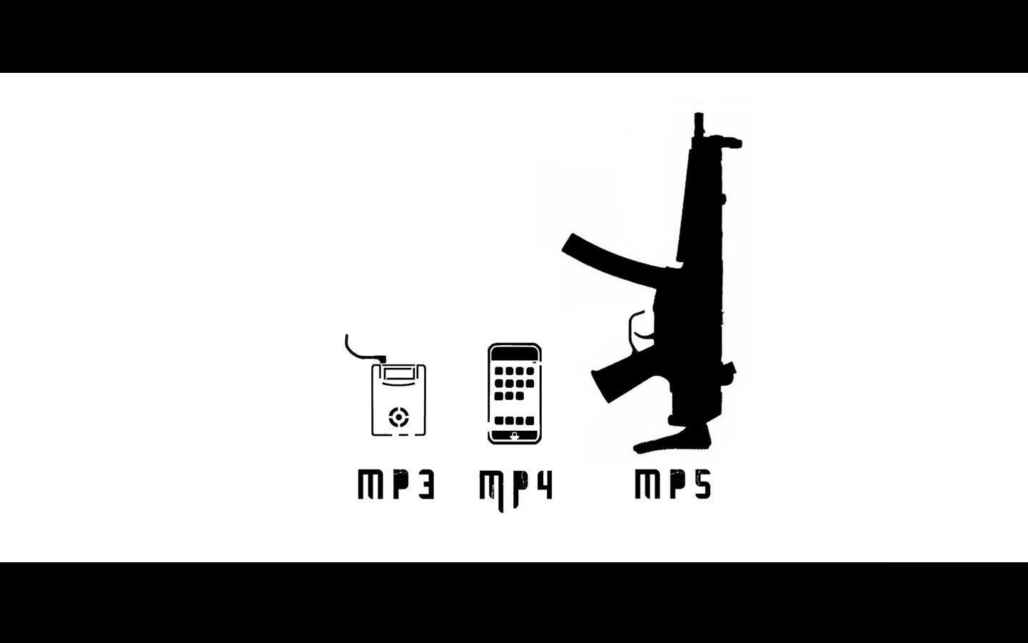 General 1440x900 technology Heckler & Koch minimalism weapon humor Walkman mp5 mp3 iPhone smartphone German firearms submachine gun