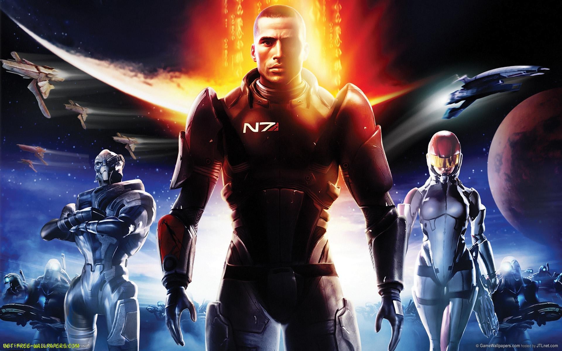 General 1920x1200 Mass Effect video games science fiction Commander Shepard video game art