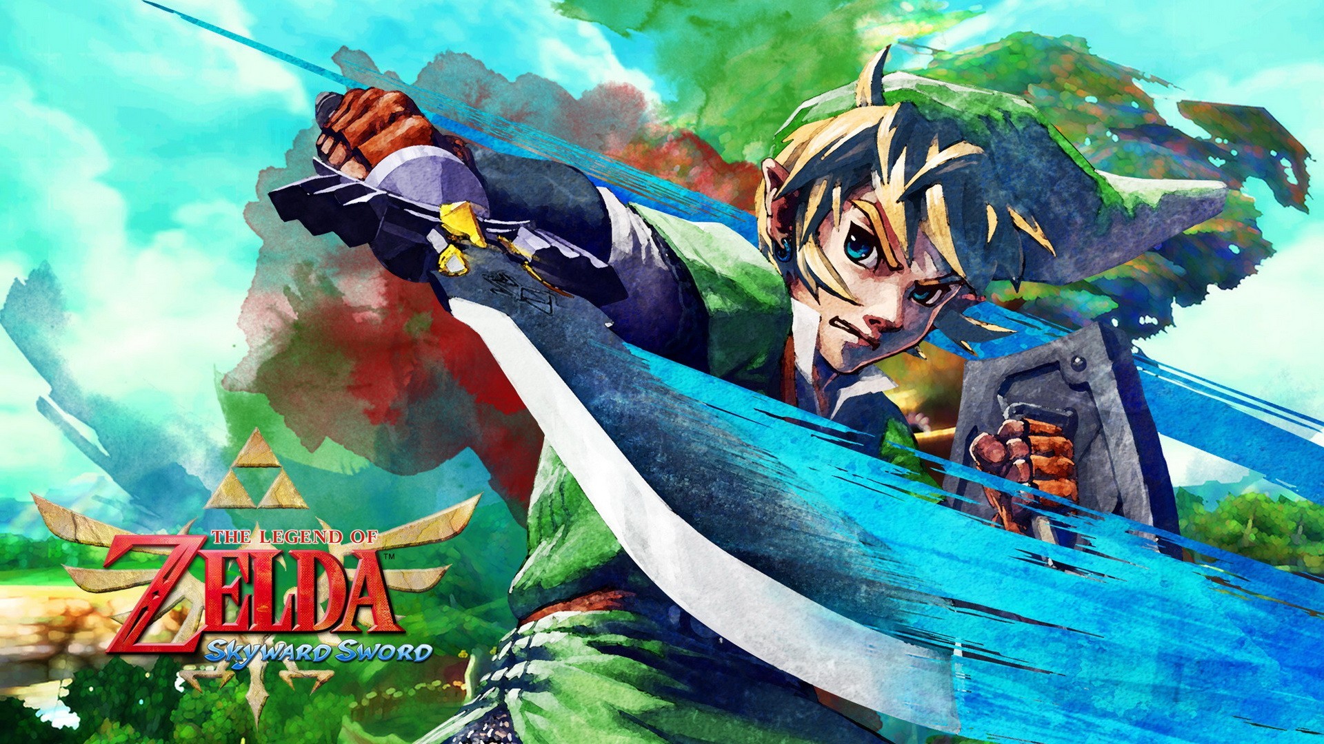 General 1920x1080 the legend of zelda: skyward sword Link Master Sword The Legend of Zelda video games video game art sword shield