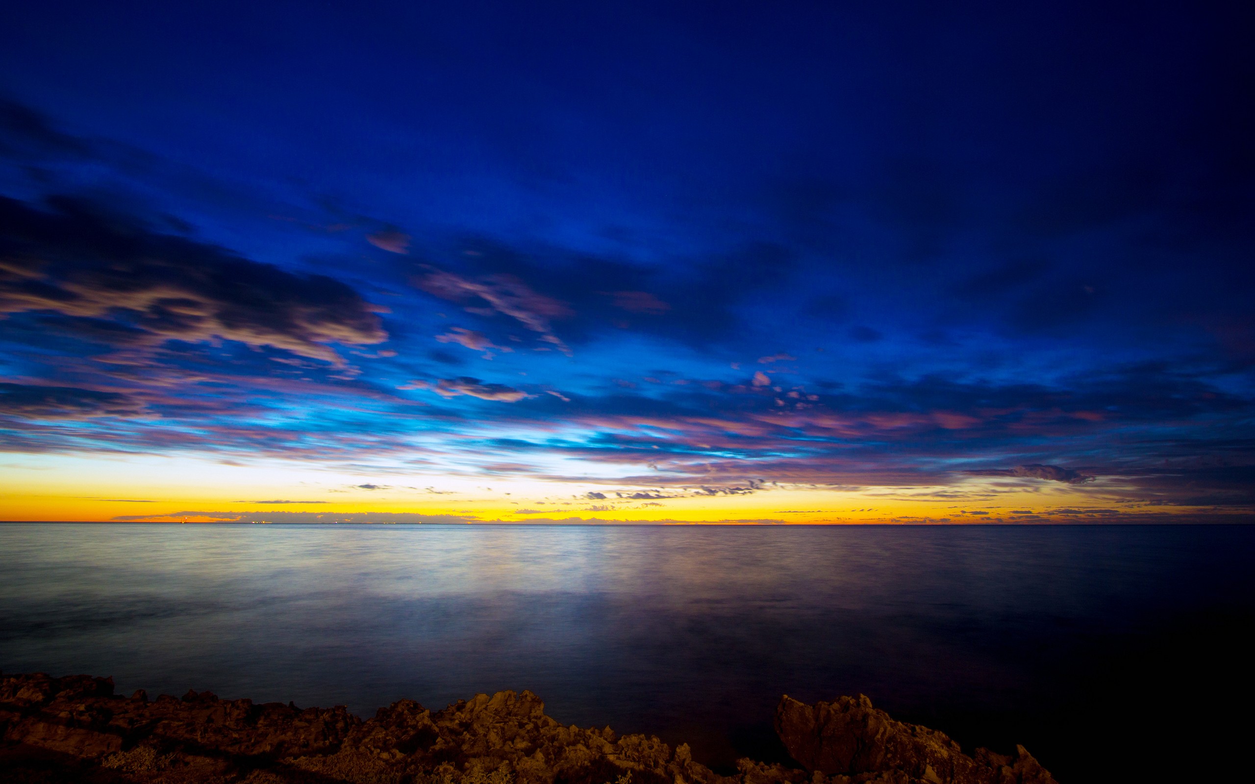 General 2560x1600 landscape sea blue horizon sunset