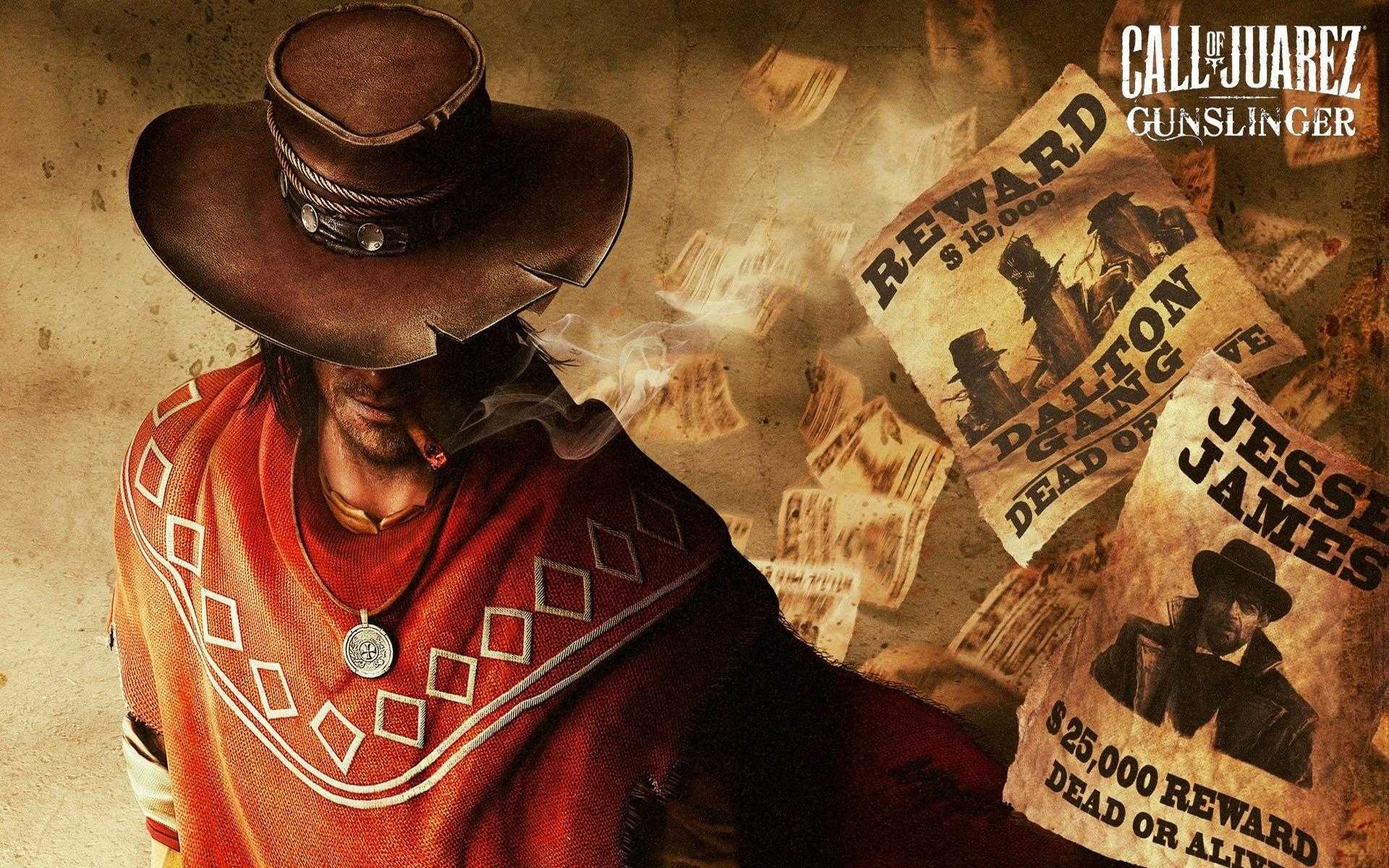 General 1920x1200 Call of Juarez - Gunslinger video games western hat video game art video game men smoking Wanted posters