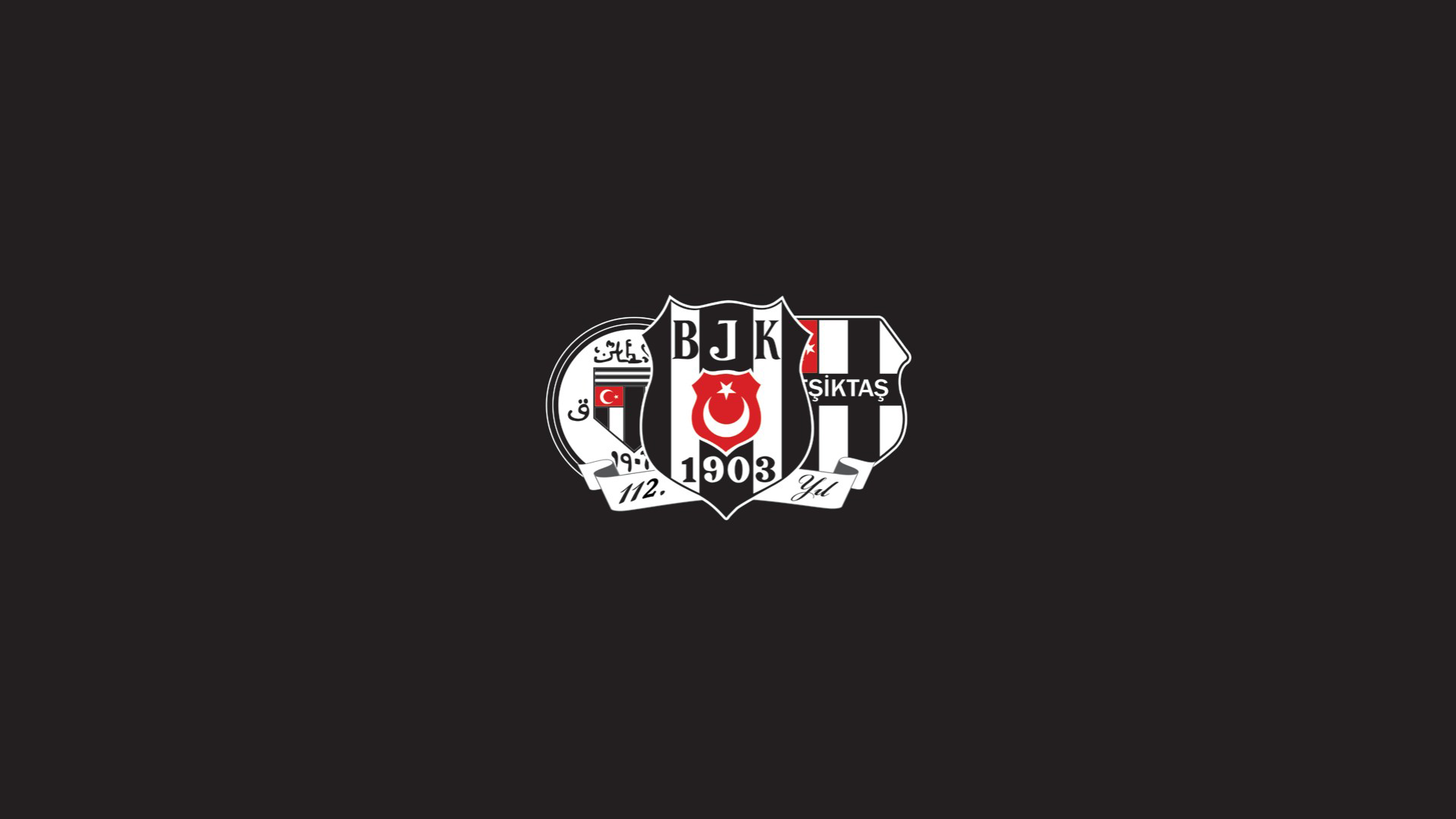 General 1920x1080 Besiktas J.K. Karakartal 1903 (year) Sport Club logo black background simple background soccer clubs