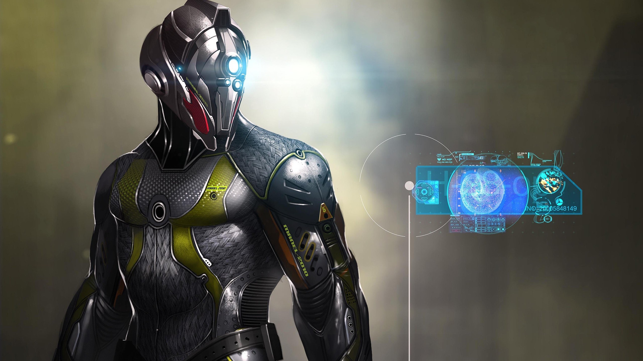 General 2560x1440 cyborg futuristic digital art machine science fiction artwork