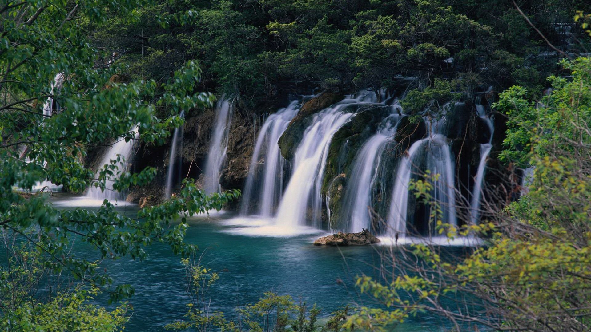General 1920x1080 waterfall forest wilderness Plitvice Lakes National Park nature Croatia