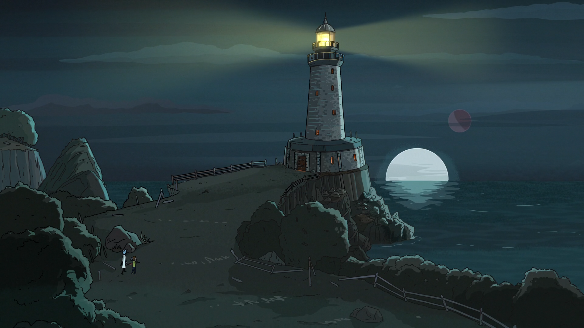 General 1920x1080 Rick and Morty Adult Swim cartoon lighthouse TV series