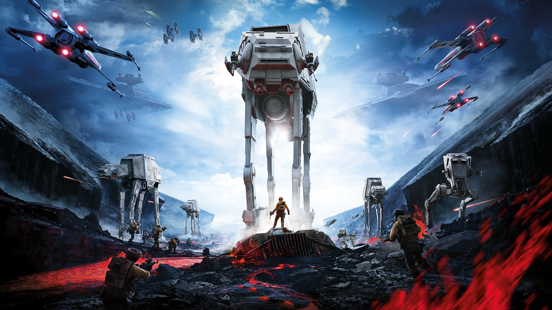 General 1920x1080 Star Wars Star Wars: Battlefront video games battlefields science fiction PC gaming AT-AT Imperial Forces X-wing video game art EA DICE Electronic Arts