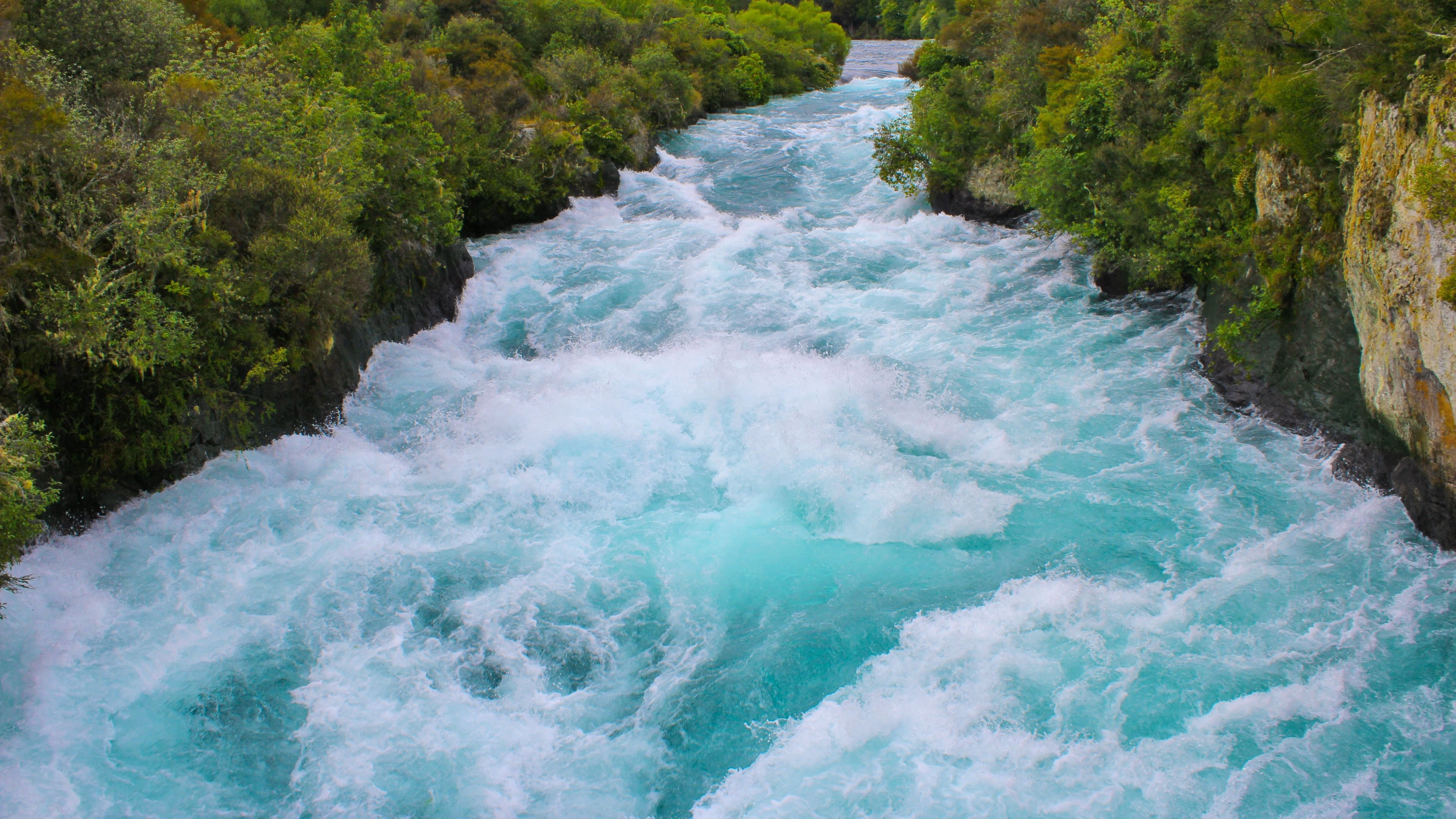 General 3840x2160 nature landscape river New Zealand cyan turquoise