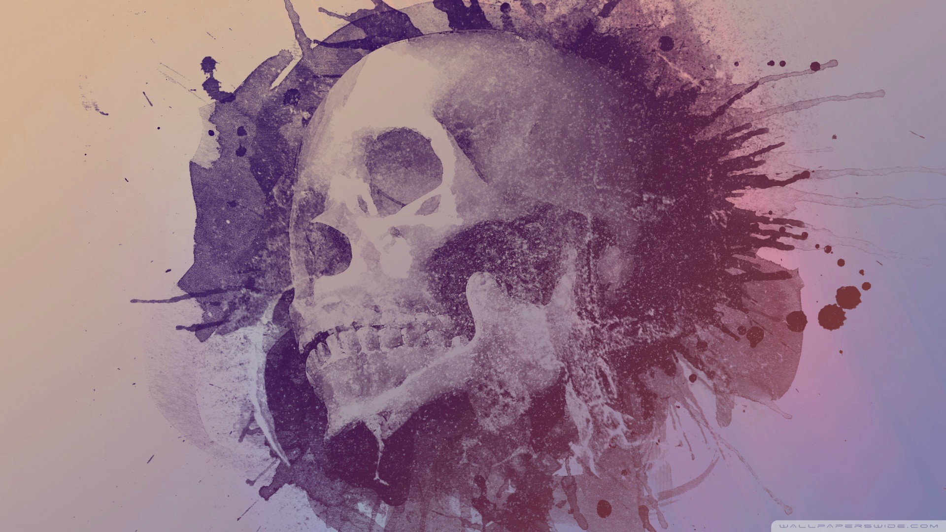 General 1920x1080 skull artwork simple background low-angle