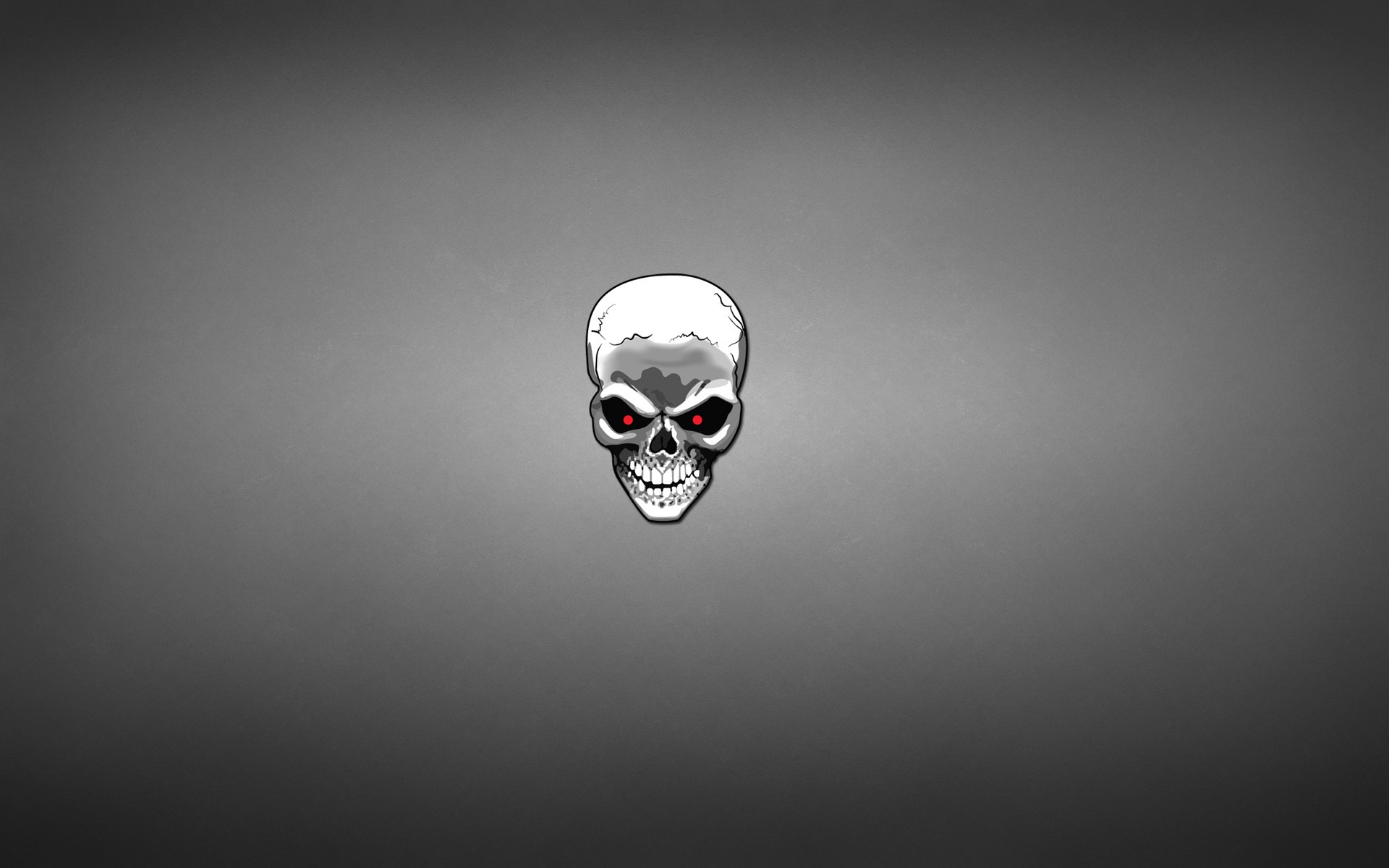 General 1920x1200 artwork minimalism skull Terminator gray gray background simple background gradient