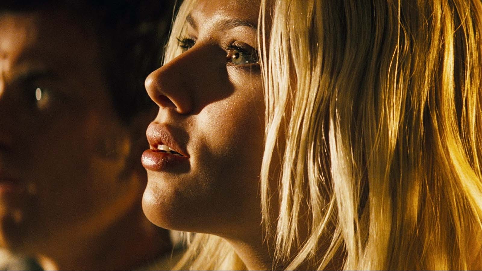 People 1600x900 women blonde movies face closeup Scarlett Johansson The Island science fiction
