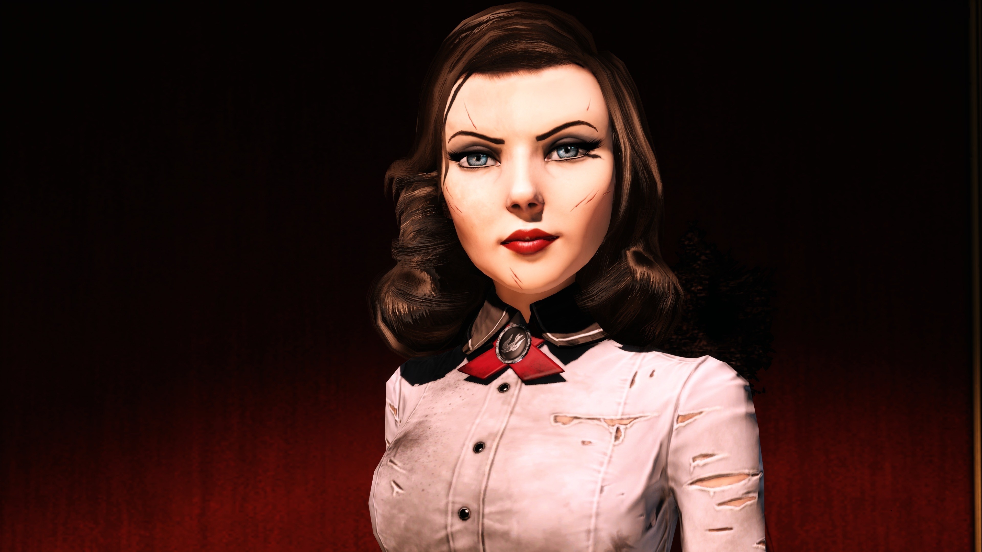 General 3840x2160 BioShock BioShock Infinite video games Elizabeth (BioShock) PC gaming red lipstick women