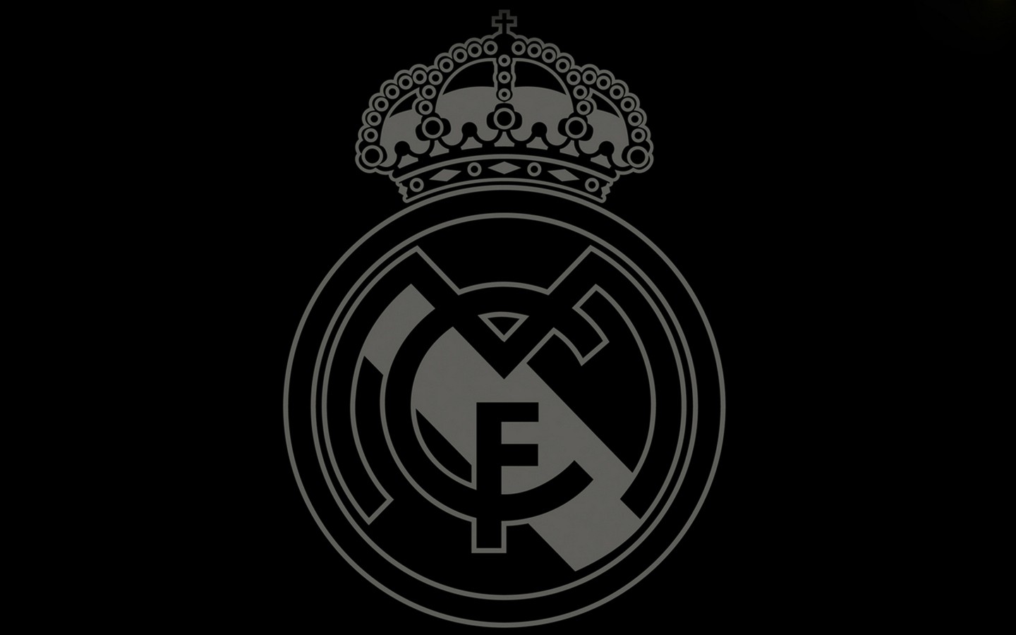 General 1440x900 Real Madrid logo monochrome soccer clubs simple background sport soccer