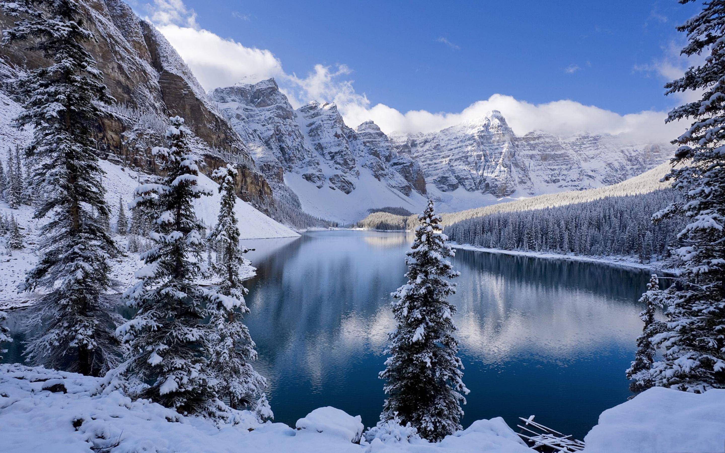 General 2880x1800 nature winter snow Moraine Lake Canada snowy peak ice cold outdoors lake Banff National Park