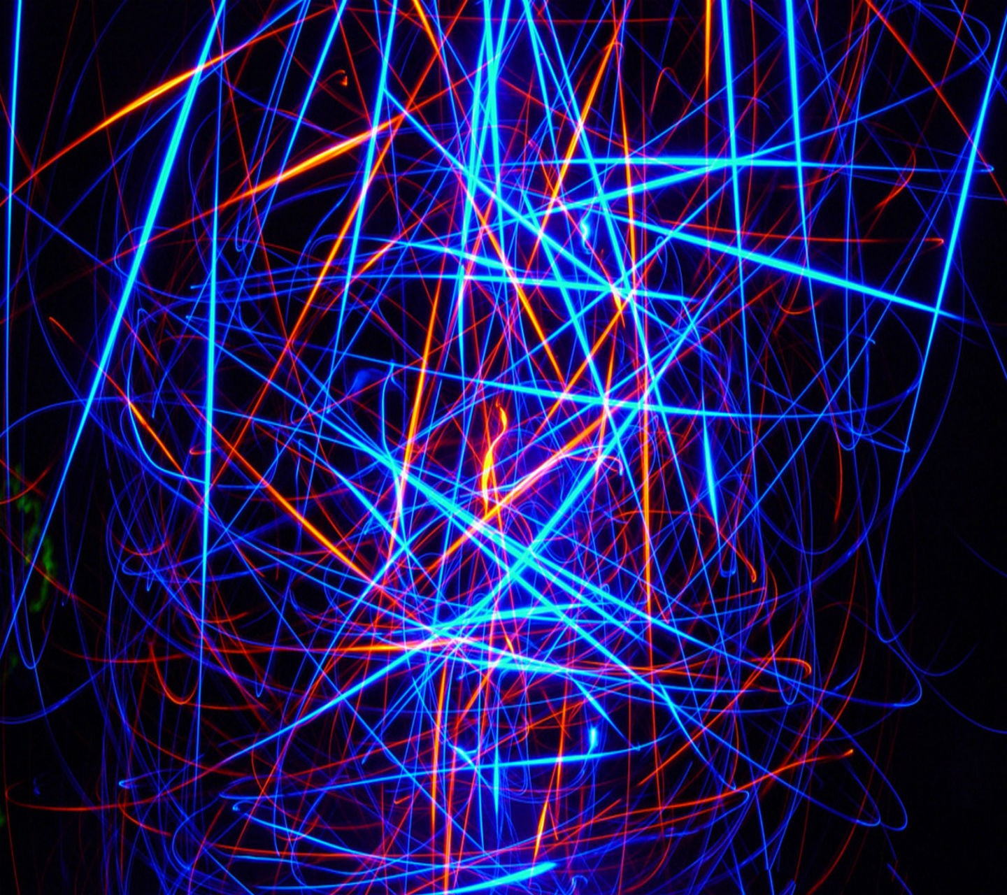 General 1440x1280 lines blue orange digital art shapes swirls