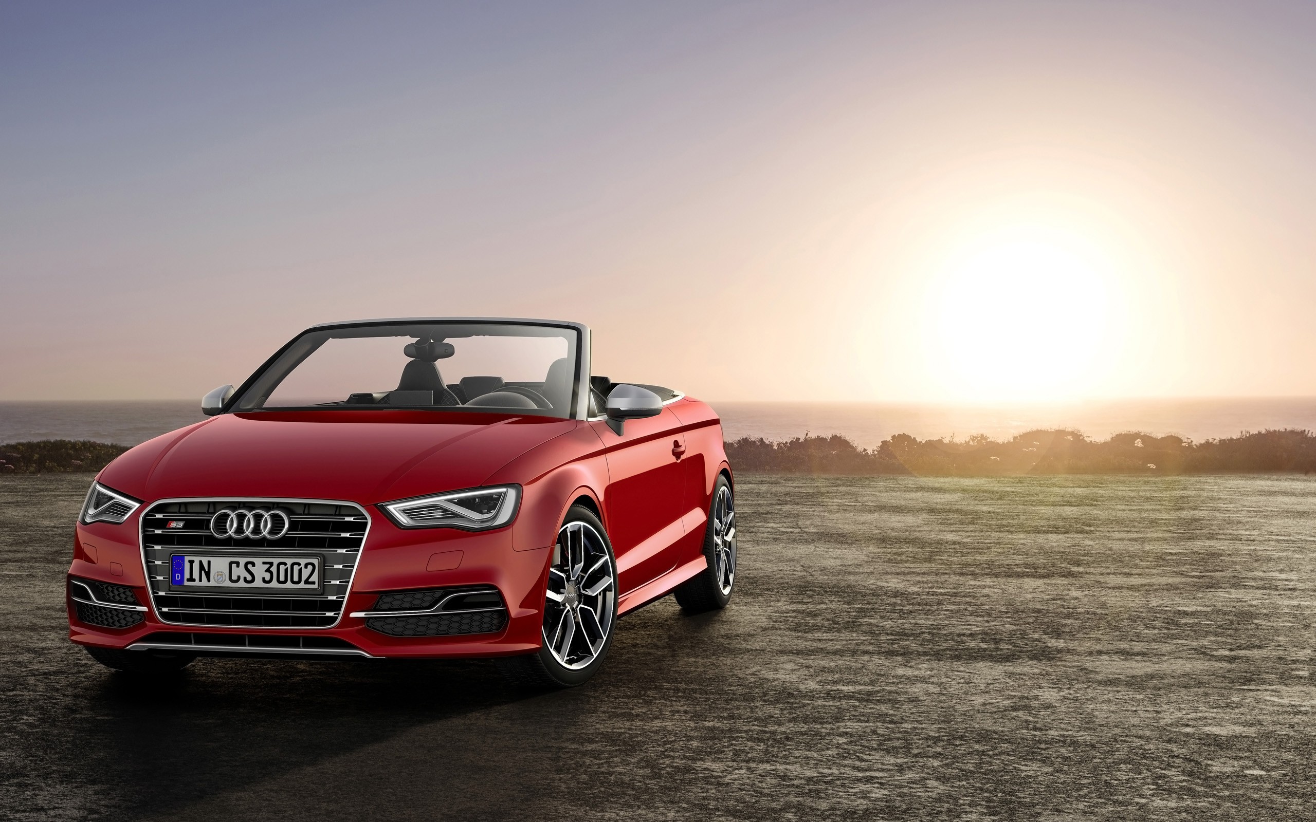 General 2560x1600 car Audi A3 Audi numbers sunlight vehicle red cars convertible Roadster German cars Volkswagen Group