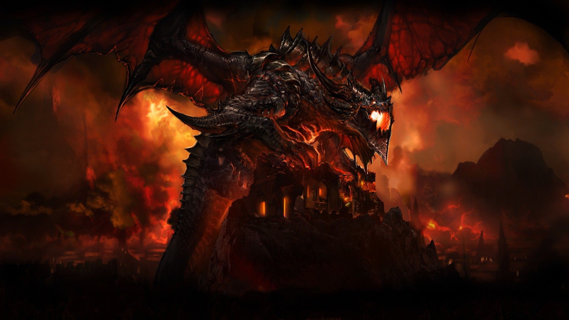 General 1920x1080 fantasy art creature artwork dark PC gaming World of Warcraft: Cataclysm video game art Blizzard Entertainment