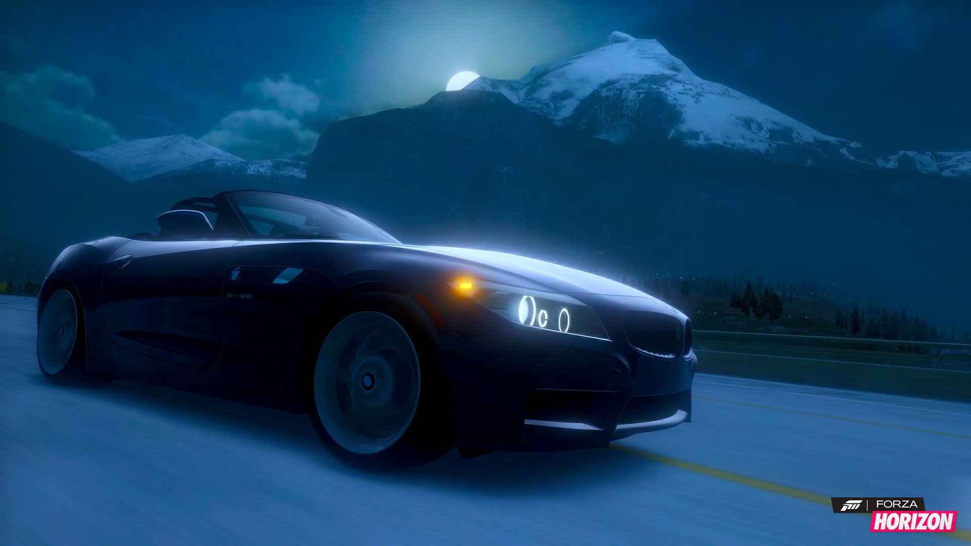 General 1920x1080 BMW Z4 car BMW vehicle Forza Horizon video games Turn 10 Studios racing mountains dark