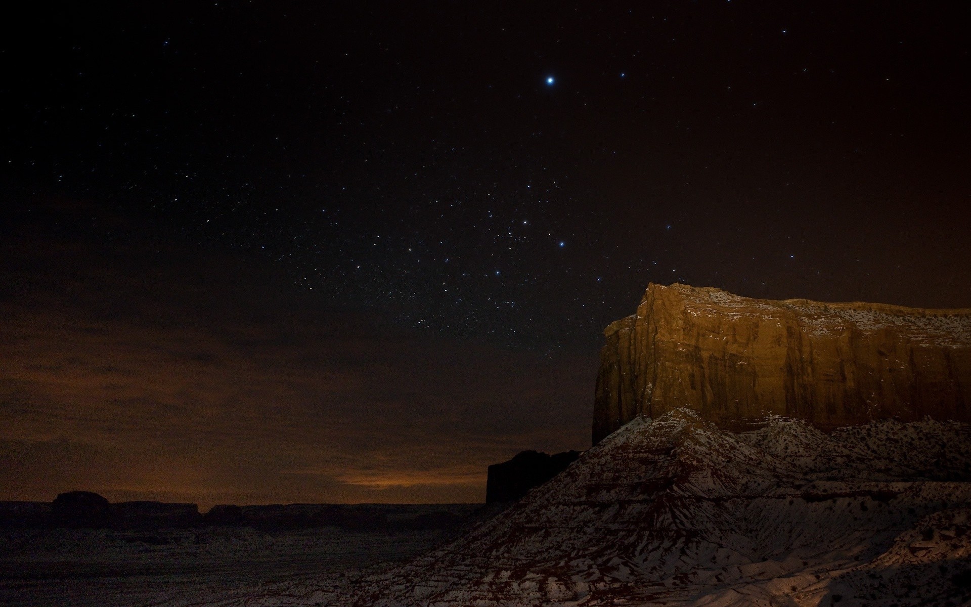General 1920x1200 stars nature landscape sky rocks rock formation night canyon desert