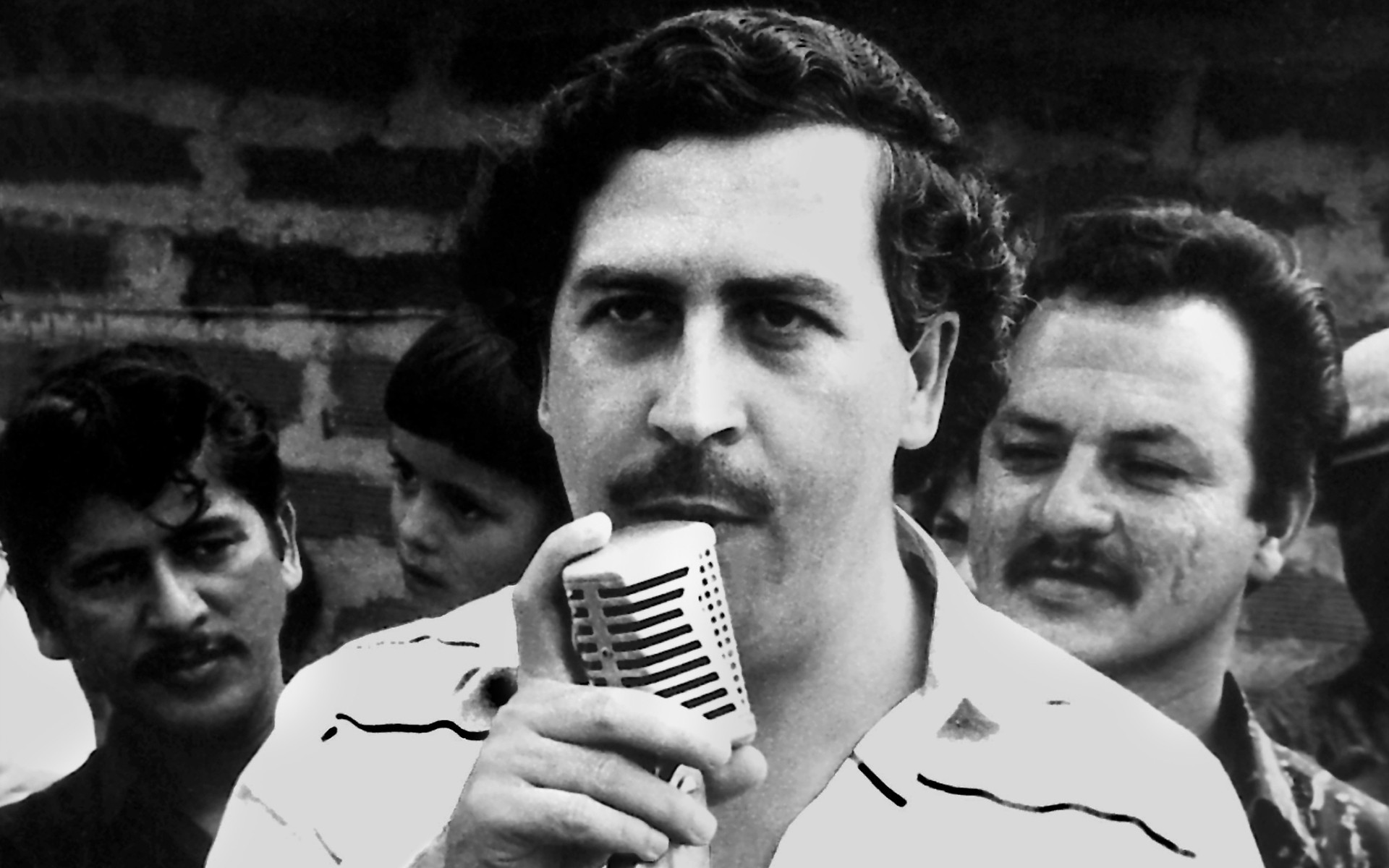 People 1920x1200 Pablo Escobar monochrome men people drugs gangster crime microphone deceased Colombian