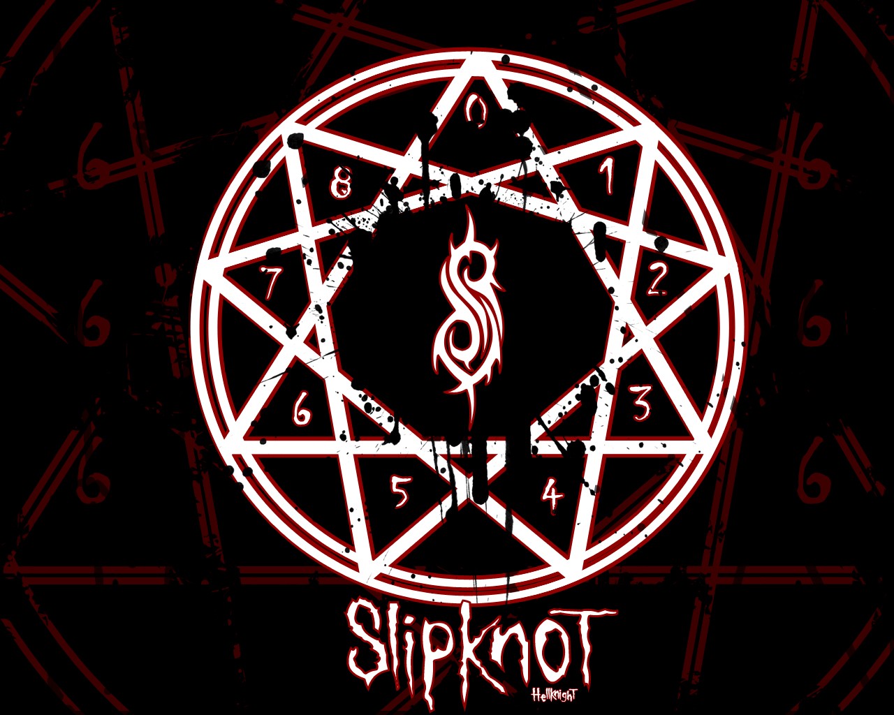 General 1280x1024 Slipknot numbers music band