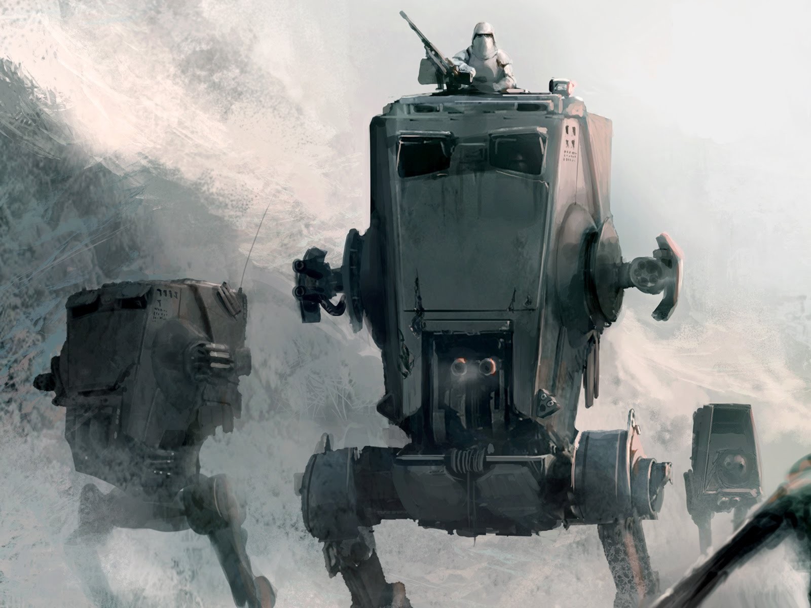 General 1600x1200 Star Wars war AT-ST artwork Snow Trooper Imperial Forces science fiction vehicle